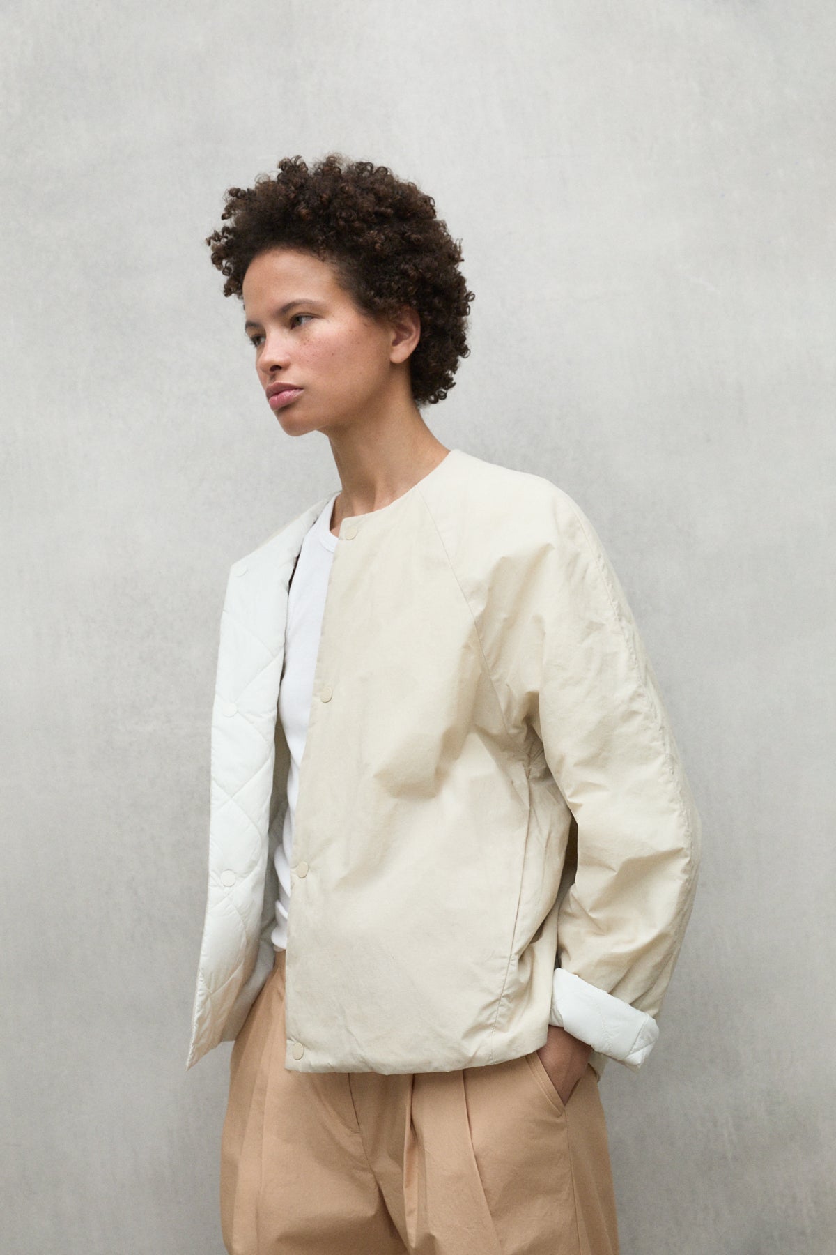 BEIGE REVERSIBLE JACKET GAVEA 