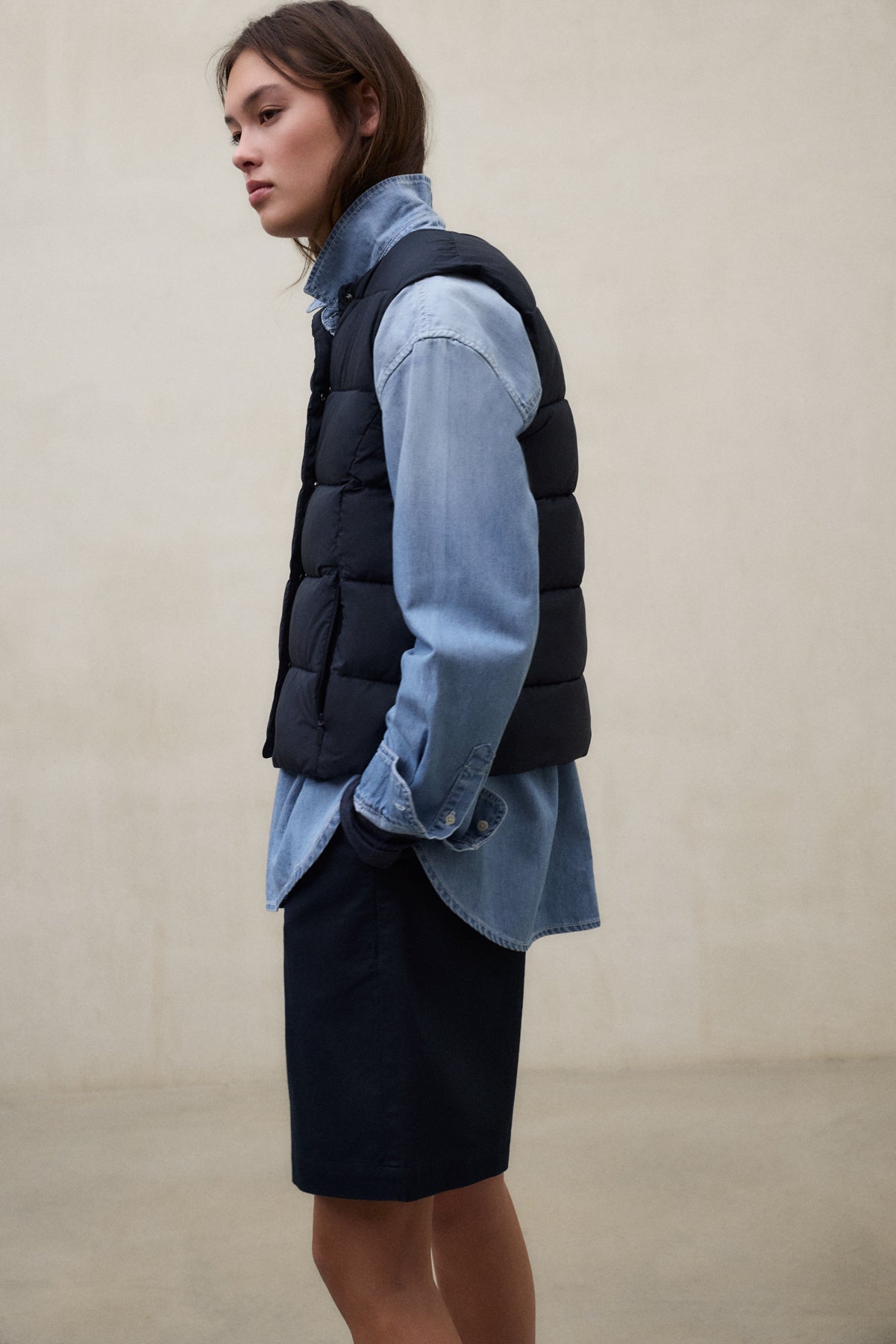 GILET SANS MANCHES OLIMPO BLEU MARINE
