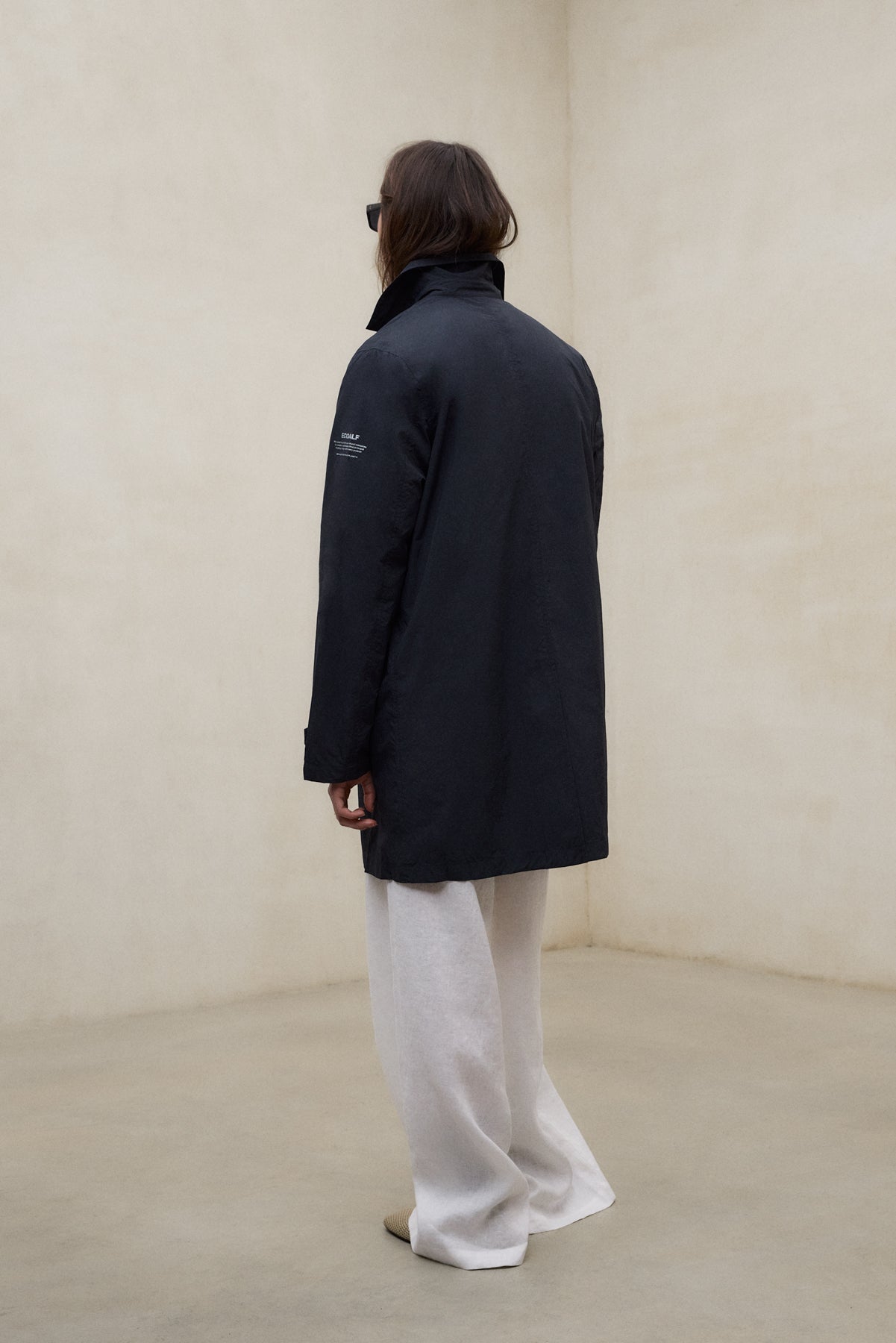 VERNE PACKABLE TRENCH COAT NAVY BLUE