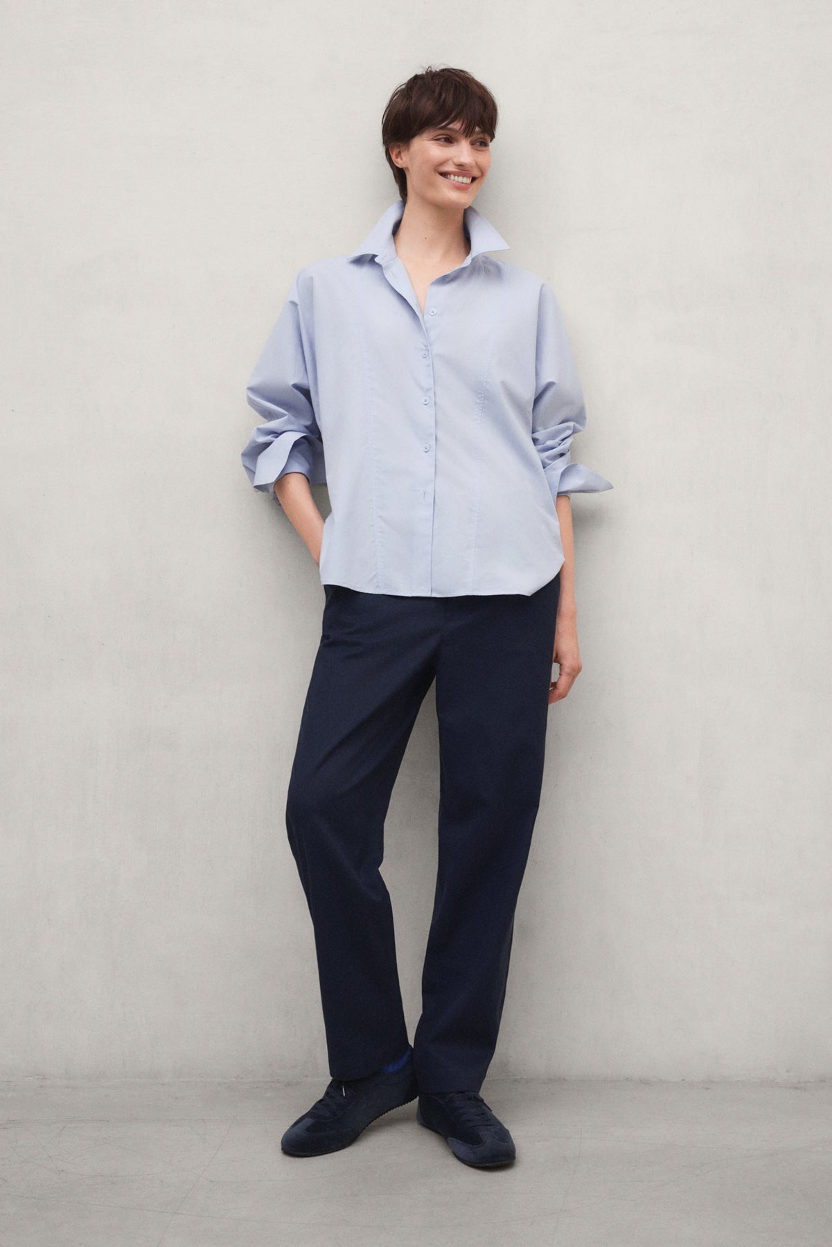 PANTALÓN ALGODÓN TÉCNICO GALIA AZUL MARINO