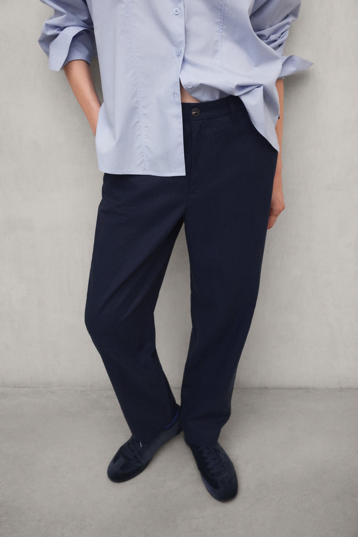 PANTALÓN ALGODÓN TÉCNICO GALIA AZUL MARINO