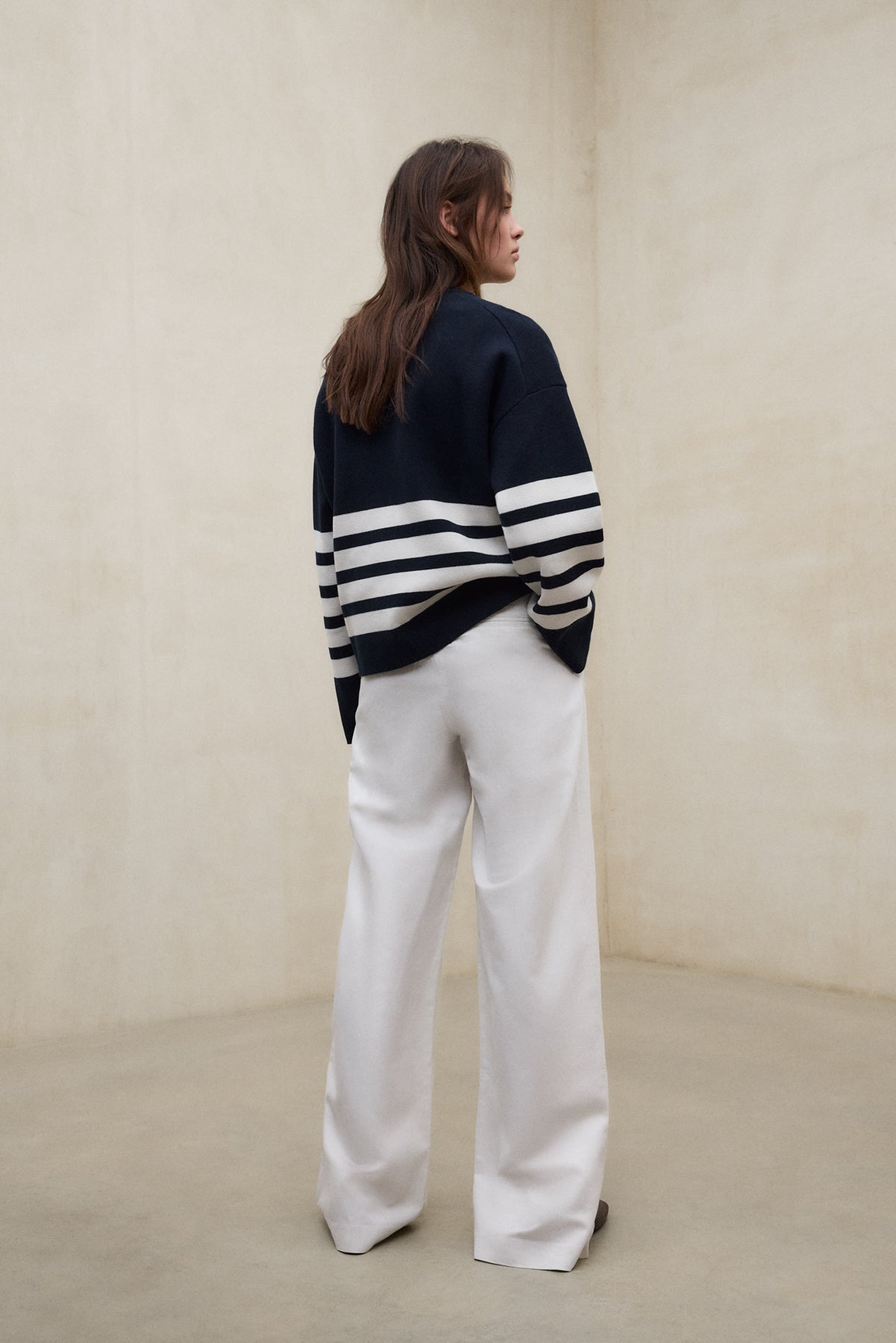 PANTALONES DE LINO MIEL BLANCO