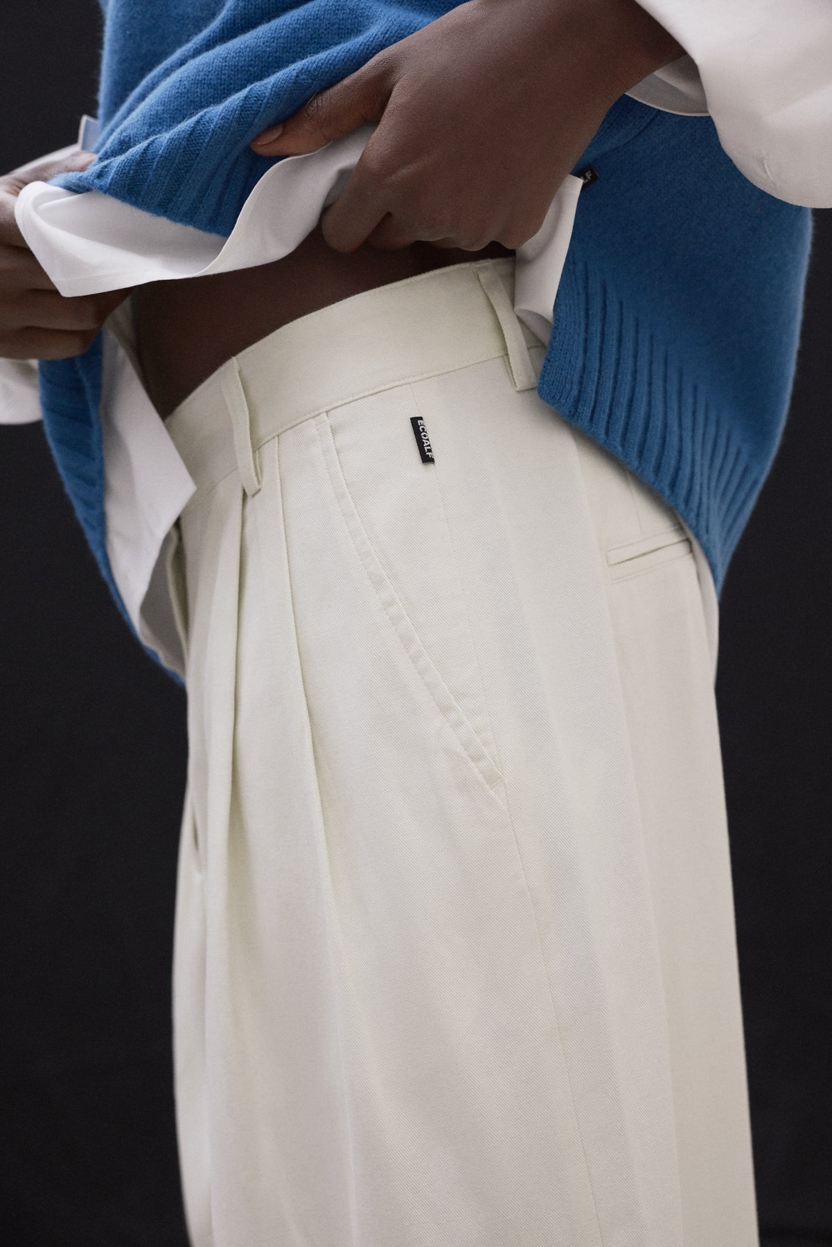 PANTALÓN ALGODÓN TÉCNICO MIEL BLANCO