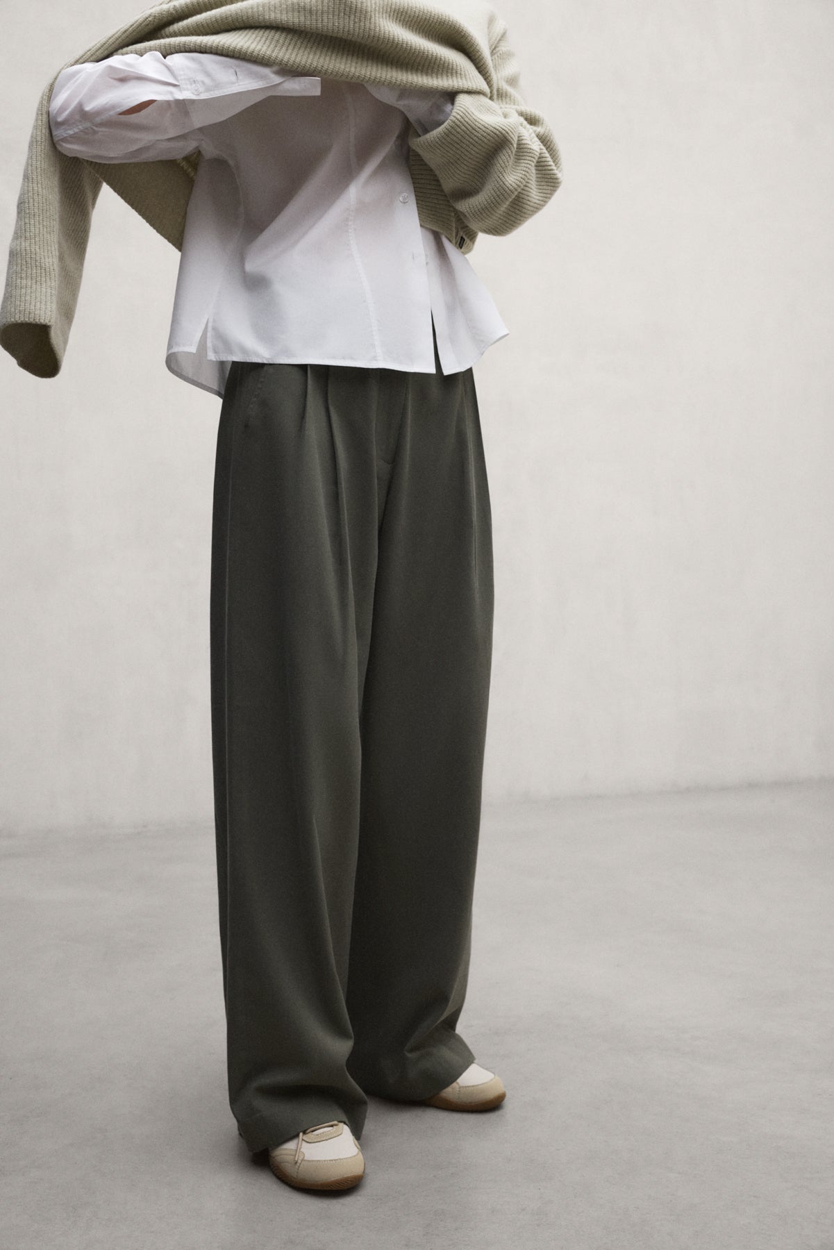 PANTALON COTON TECHNIQUE MIEL VERT