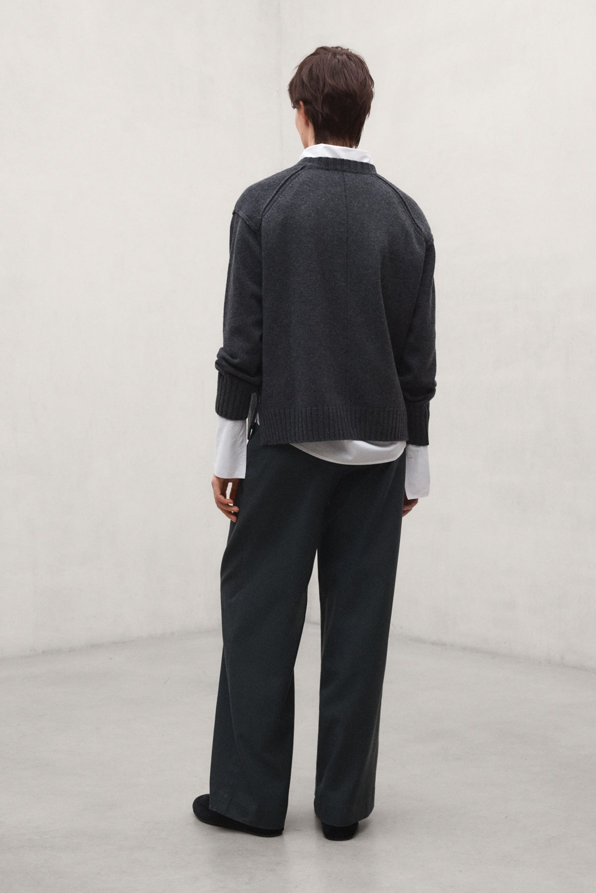 PANTALON COTON MIEL GRIS FONCÉ