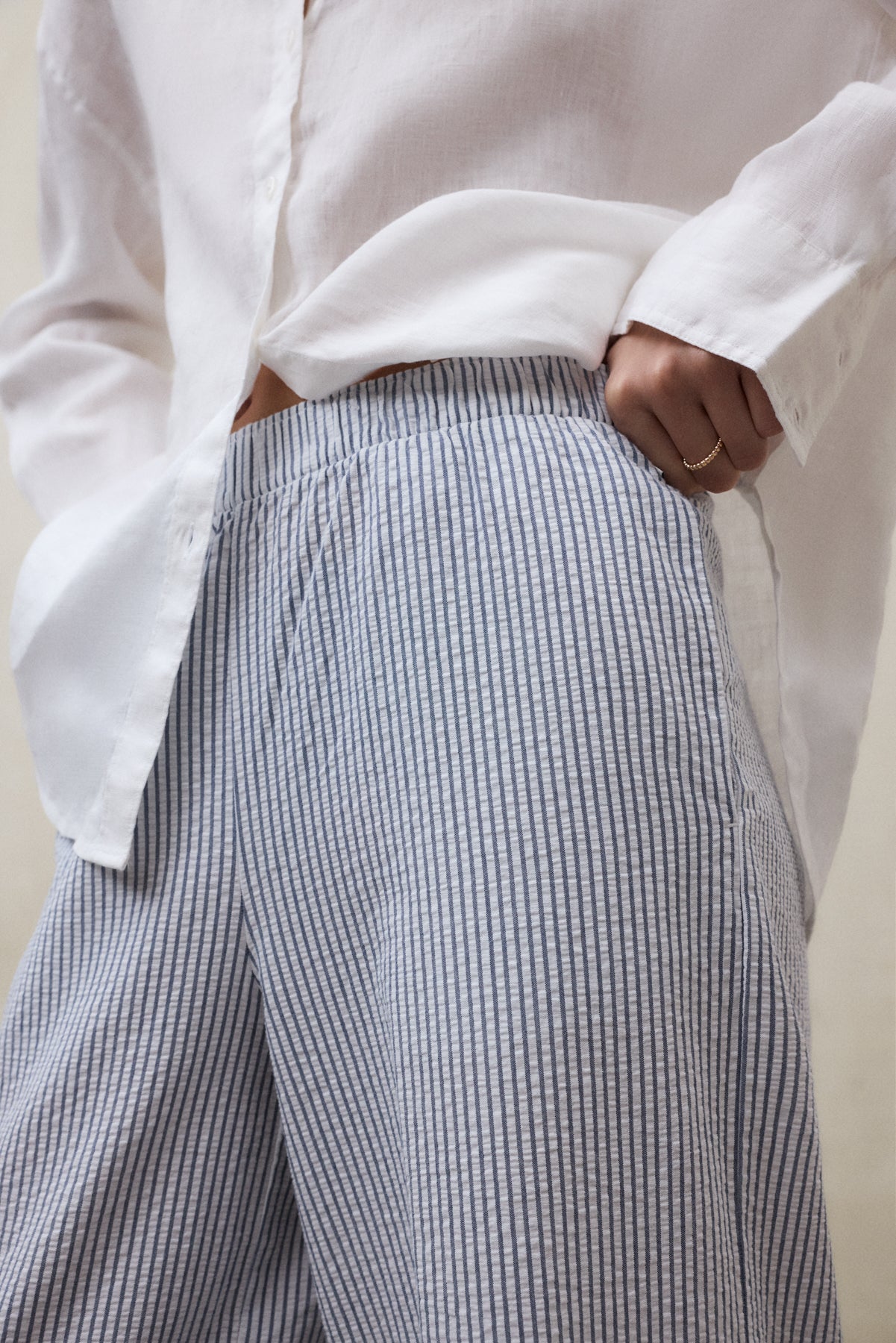 PANTALONI MOSS BLU E BIANCHI