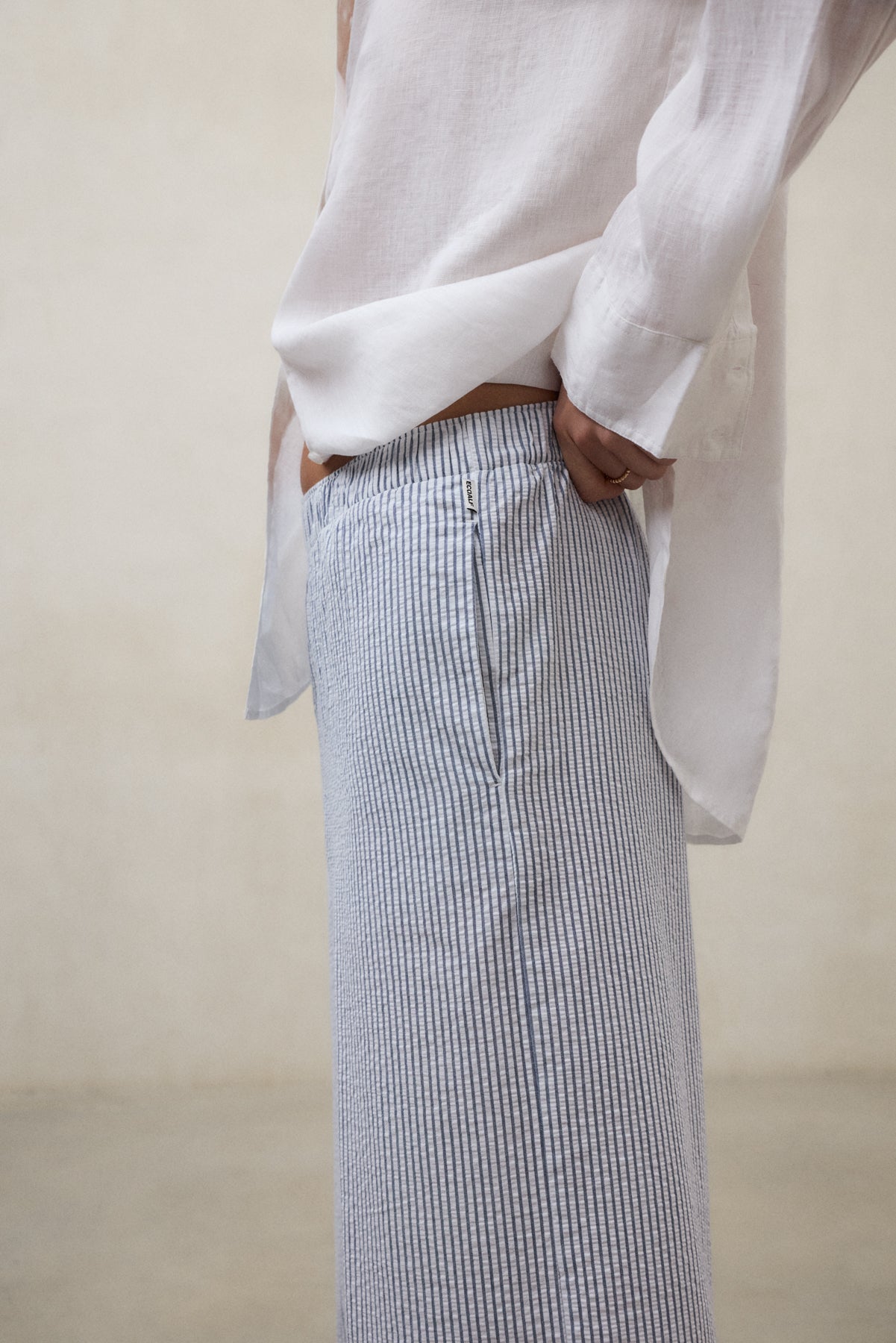 PANTALONES MOSS AZUL Y BLANCO