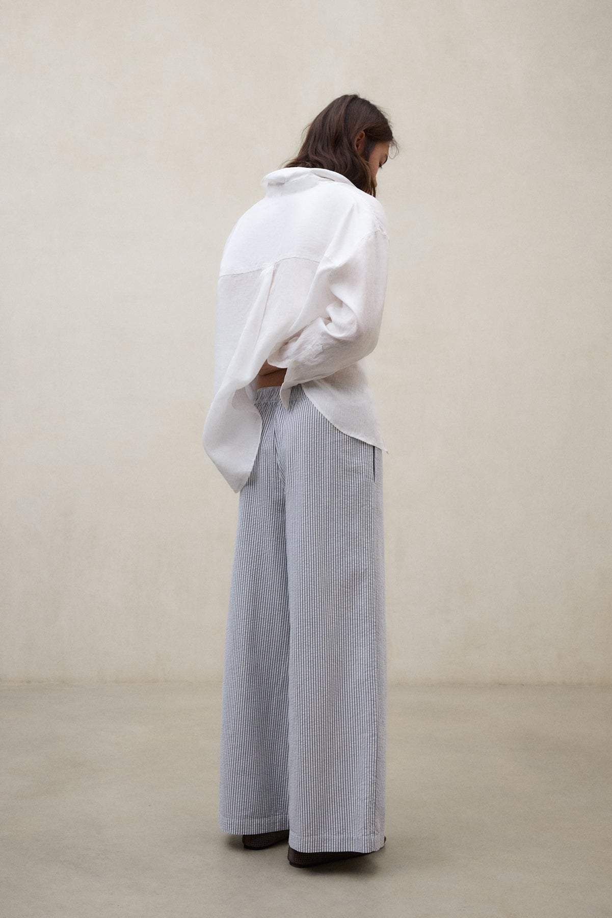 PANTALONES MOSS AZUL Y BLANCO