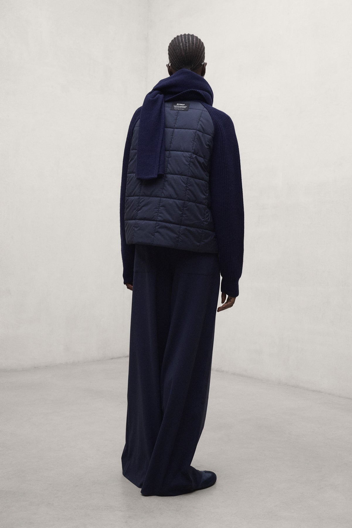 PANTALON EN COTON SIERRA BLEU MARINE