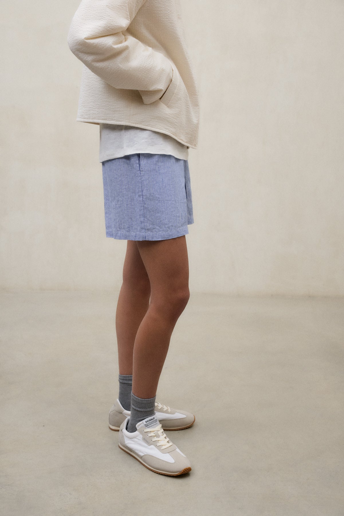 PANTALONCINI ERAS A RIGHE AZZURRI