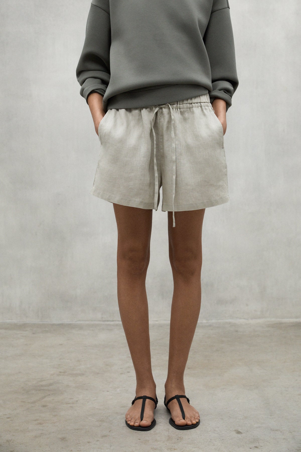 LEINEN-SHORTS YERA BEIGE