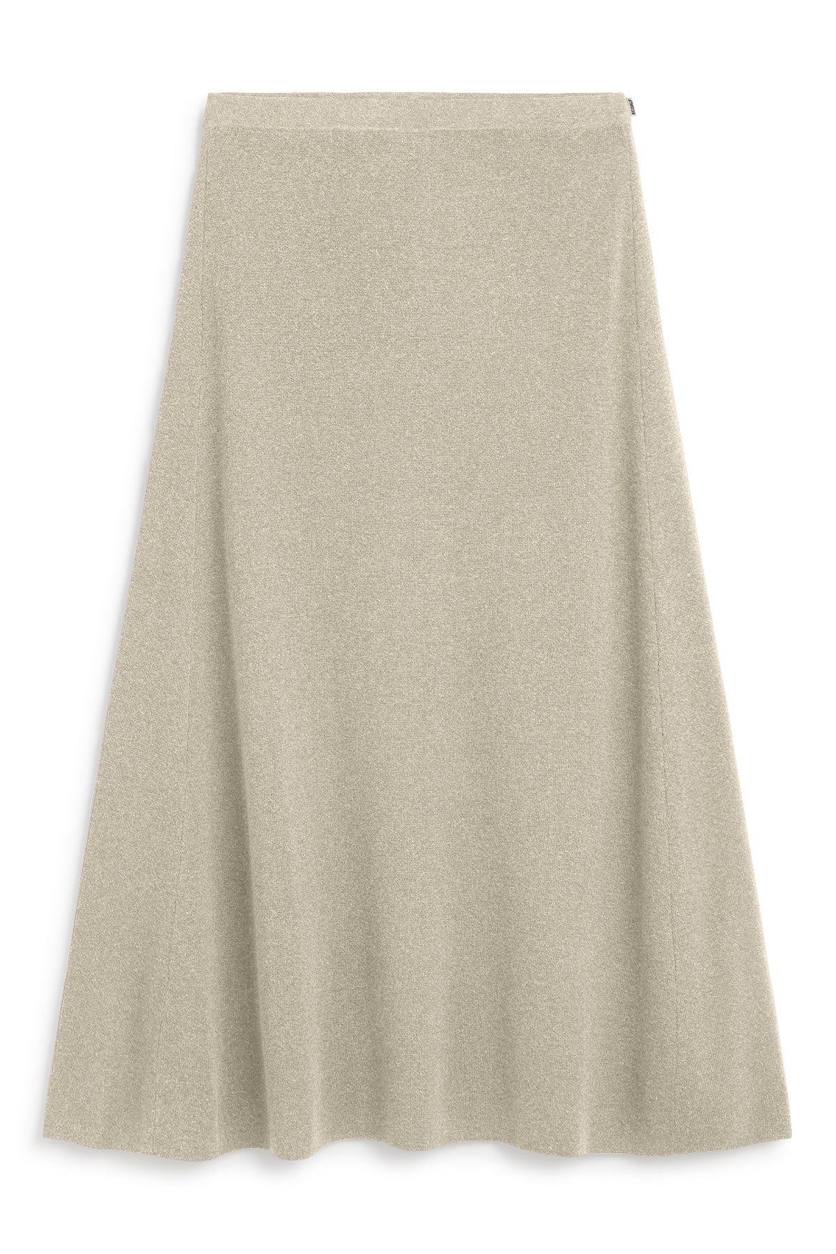 Una falda de Ecoalf larga beige claro de corte recto en tejido suave y fluido, de materiales sostenibles.