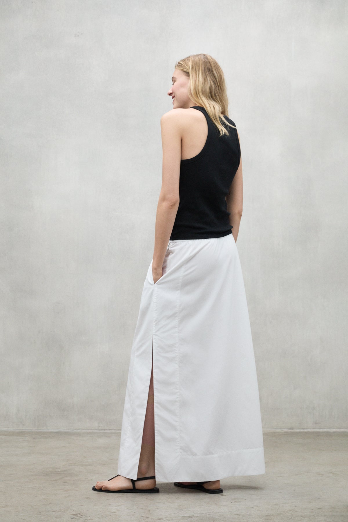 WHITE INES SKIRT