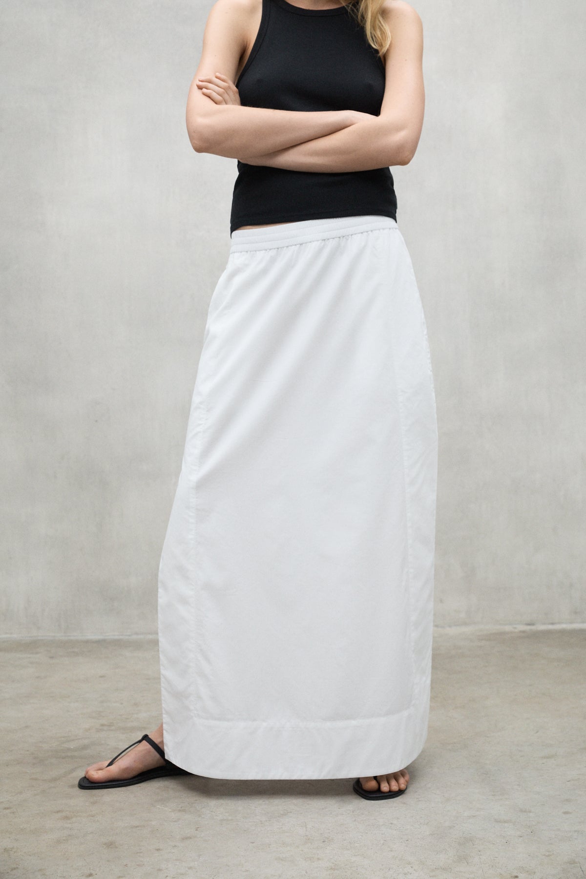 WHITE INES SKIRT