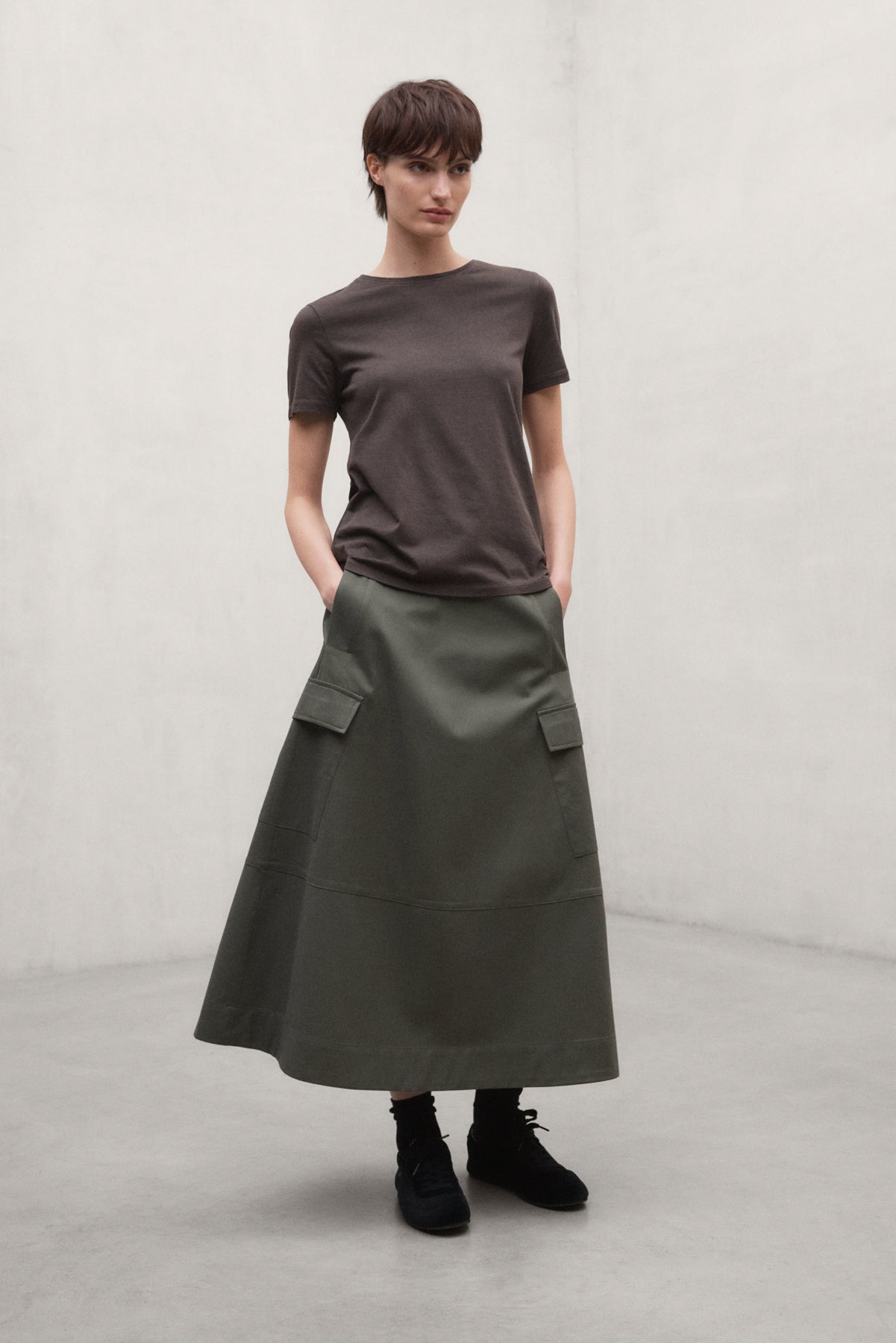 GREEN TECHNICAL COTTON KANO SKIRT