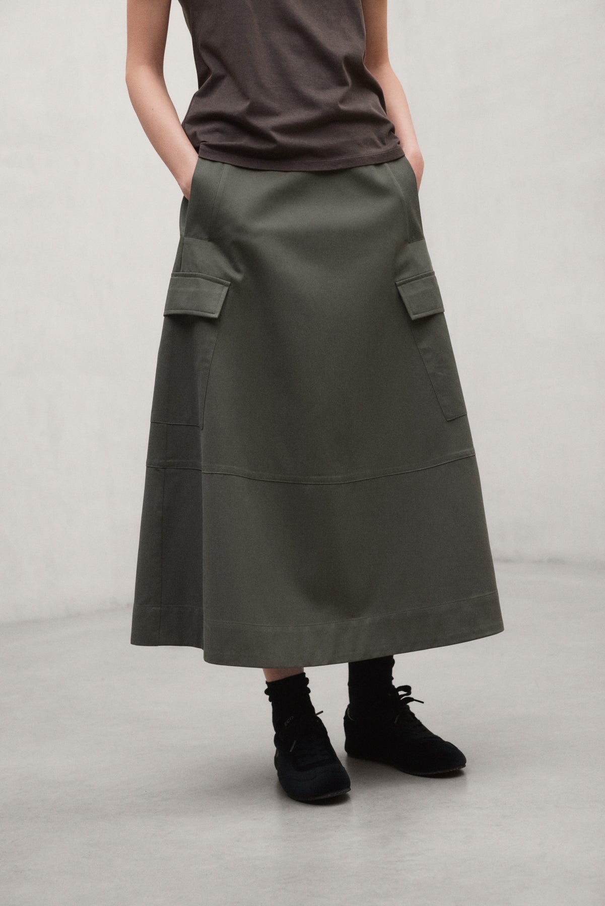 GREEN TECHNICAL COTTON KANO SKIRT