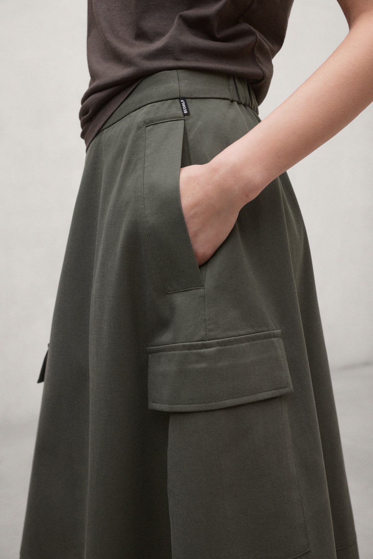 GREEN TECHNICAL COTTON KANO SKIRT