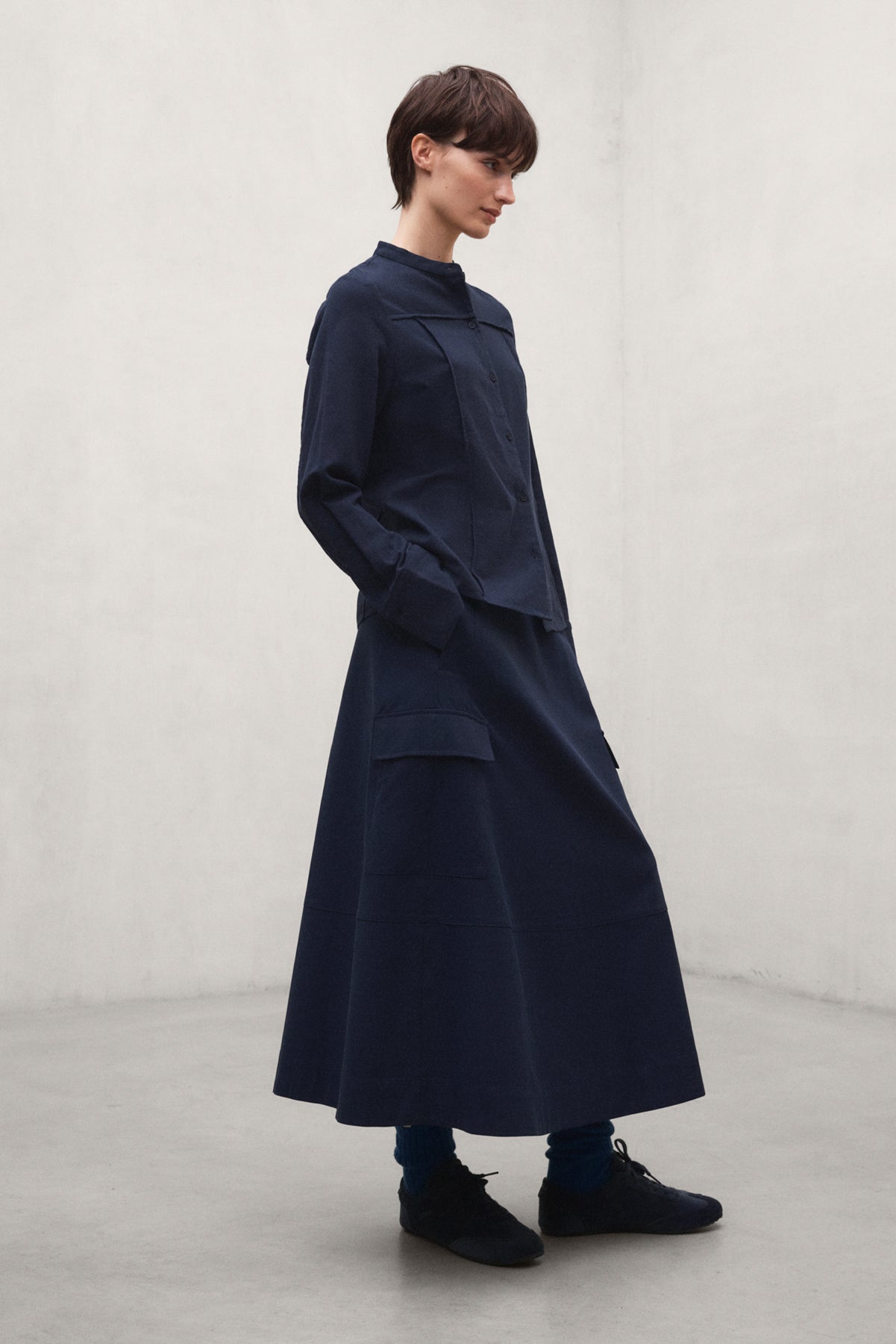 GONNA IN COTONE TECNICO KANO BLU NAVY