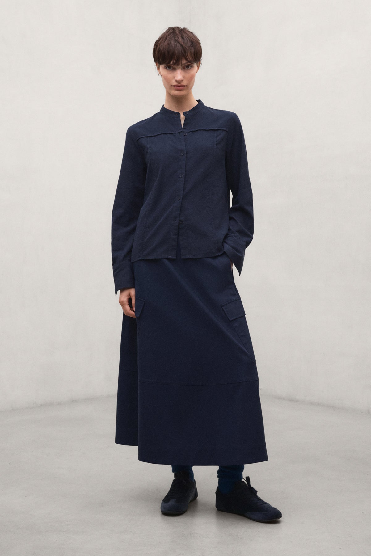 GONNA IN COTONE TECNICO KANO BLU NAVY