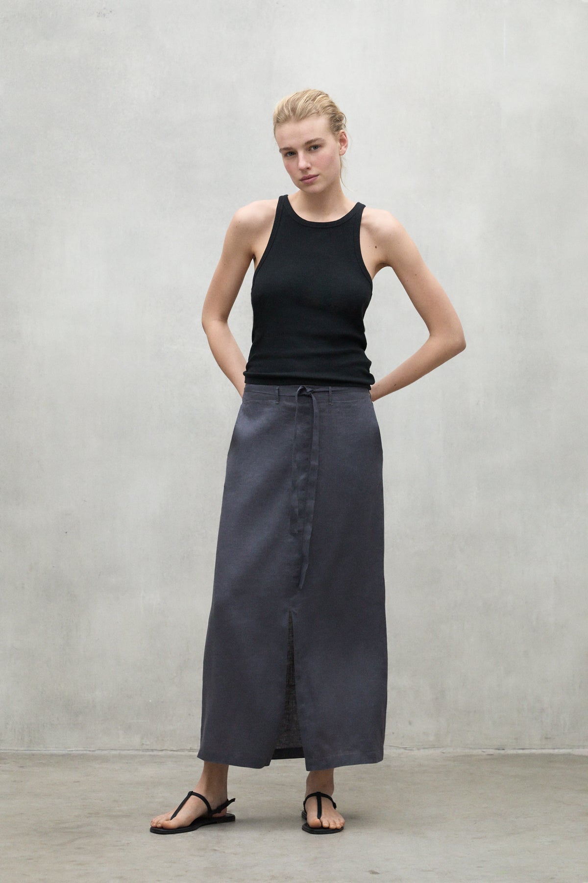 DARK GREY LARA SKIRT