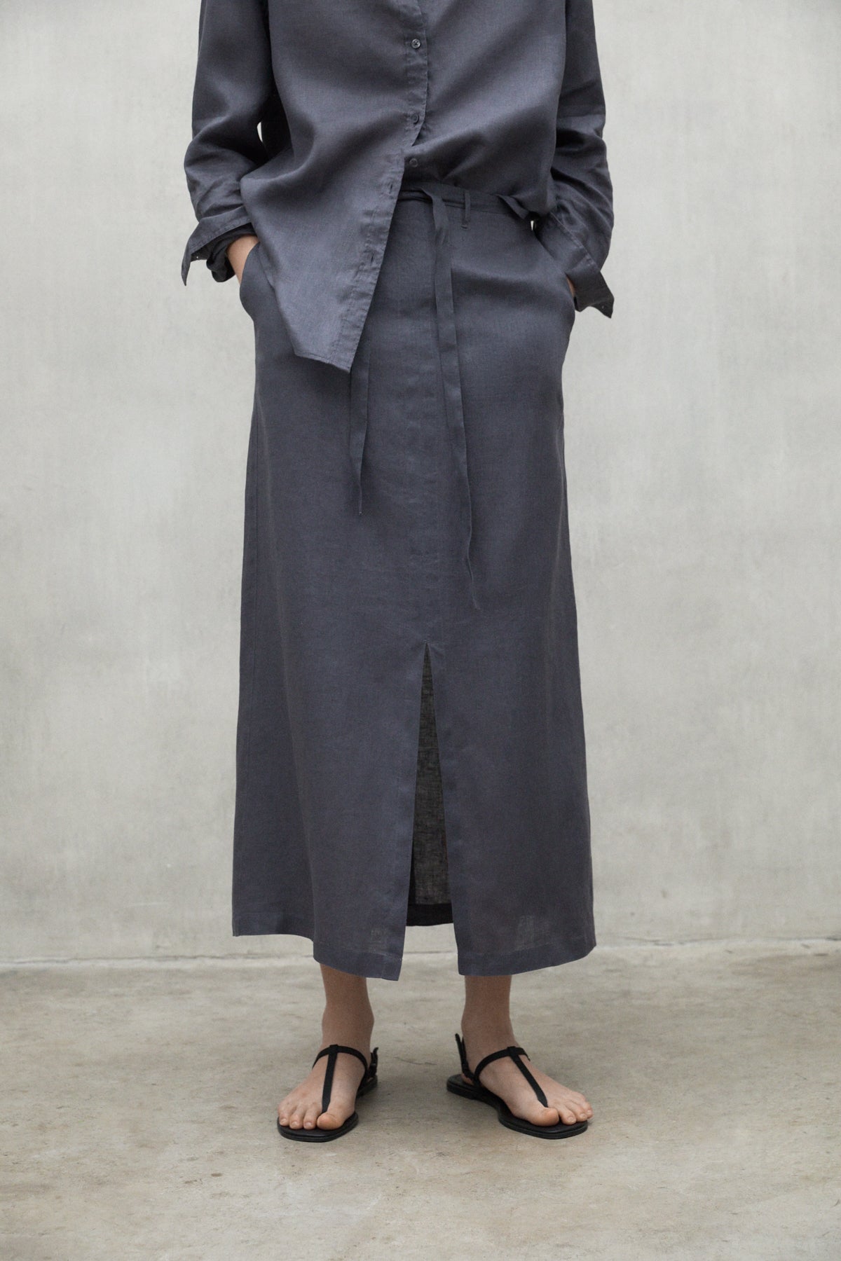 DARK GREY LARA SKIRT