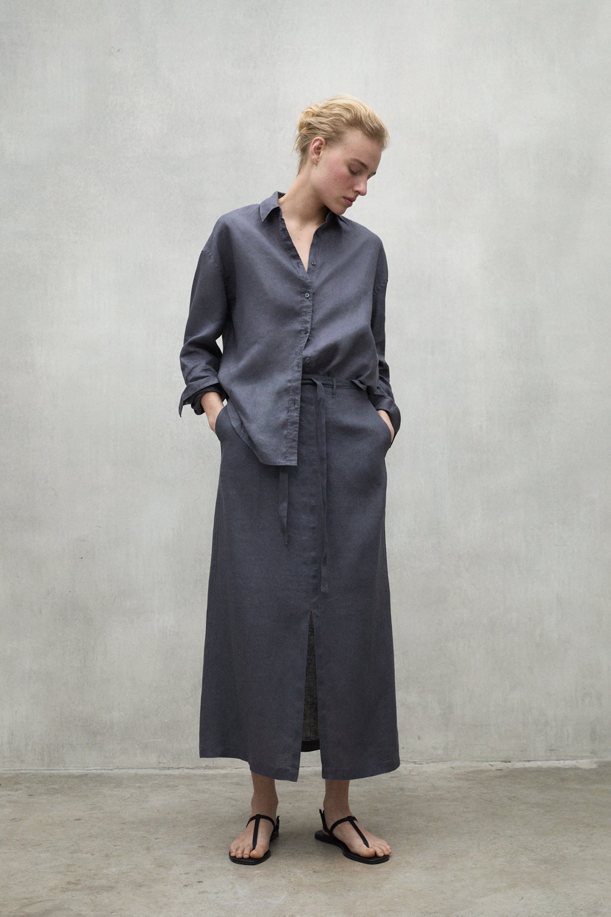 DARK GREY LARA SKIRT