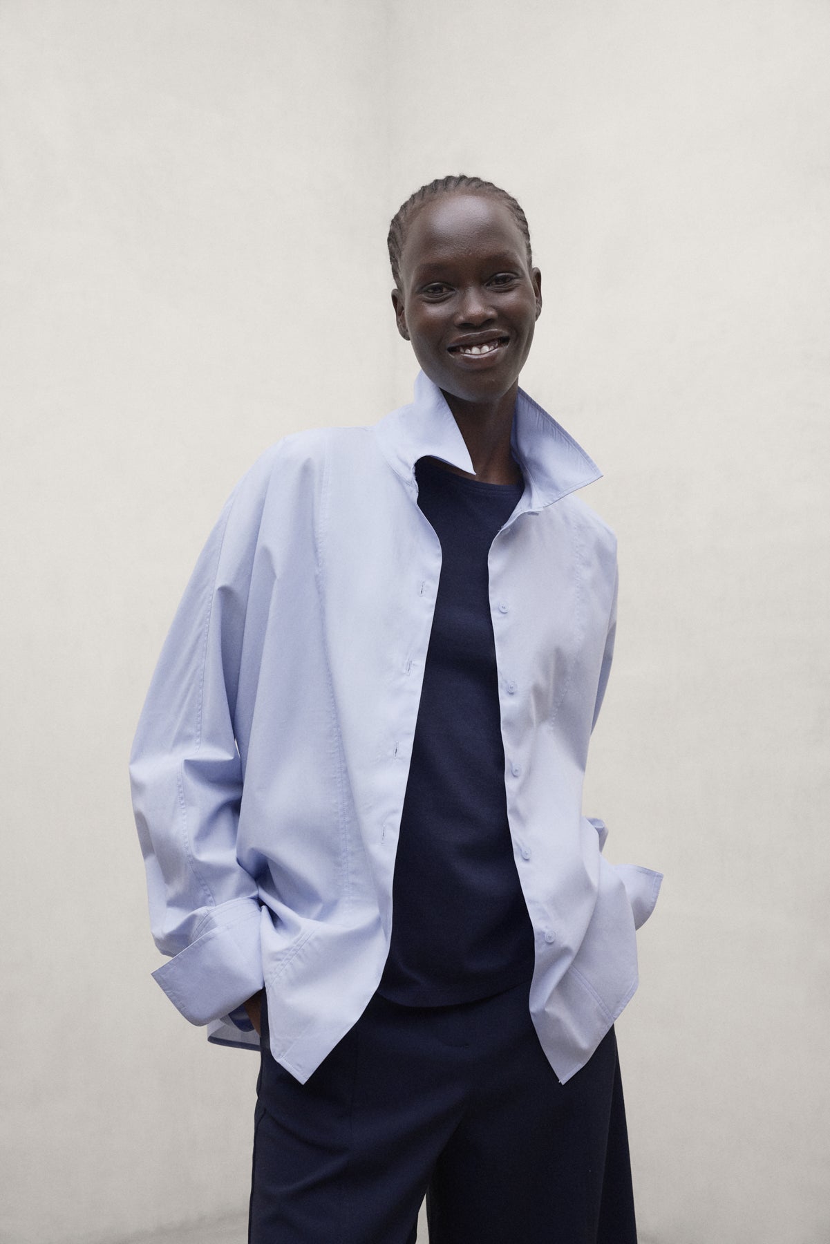 CAMICIA CRESPO BLU