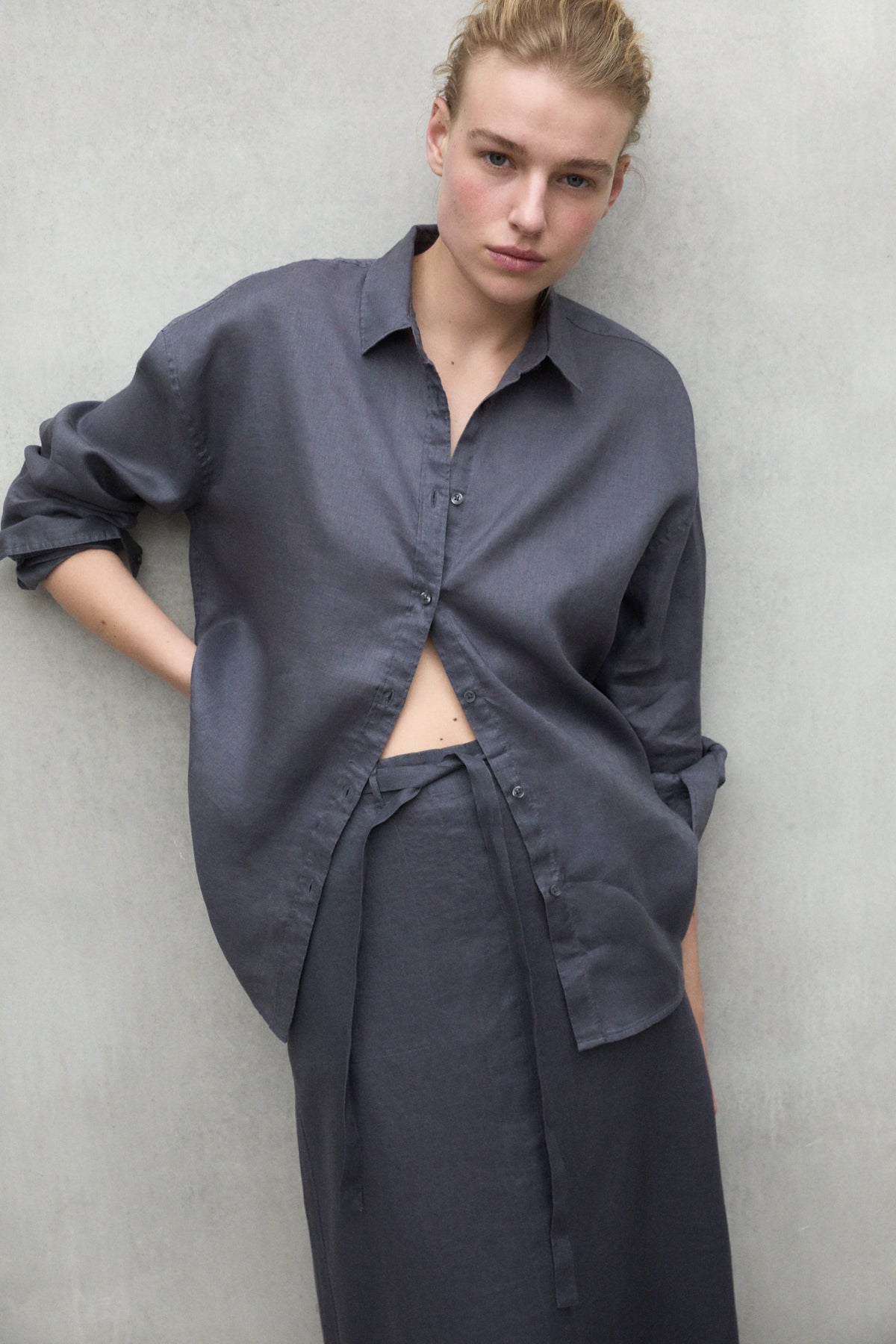 CHEMISE DARIA GRIS FONCÉ