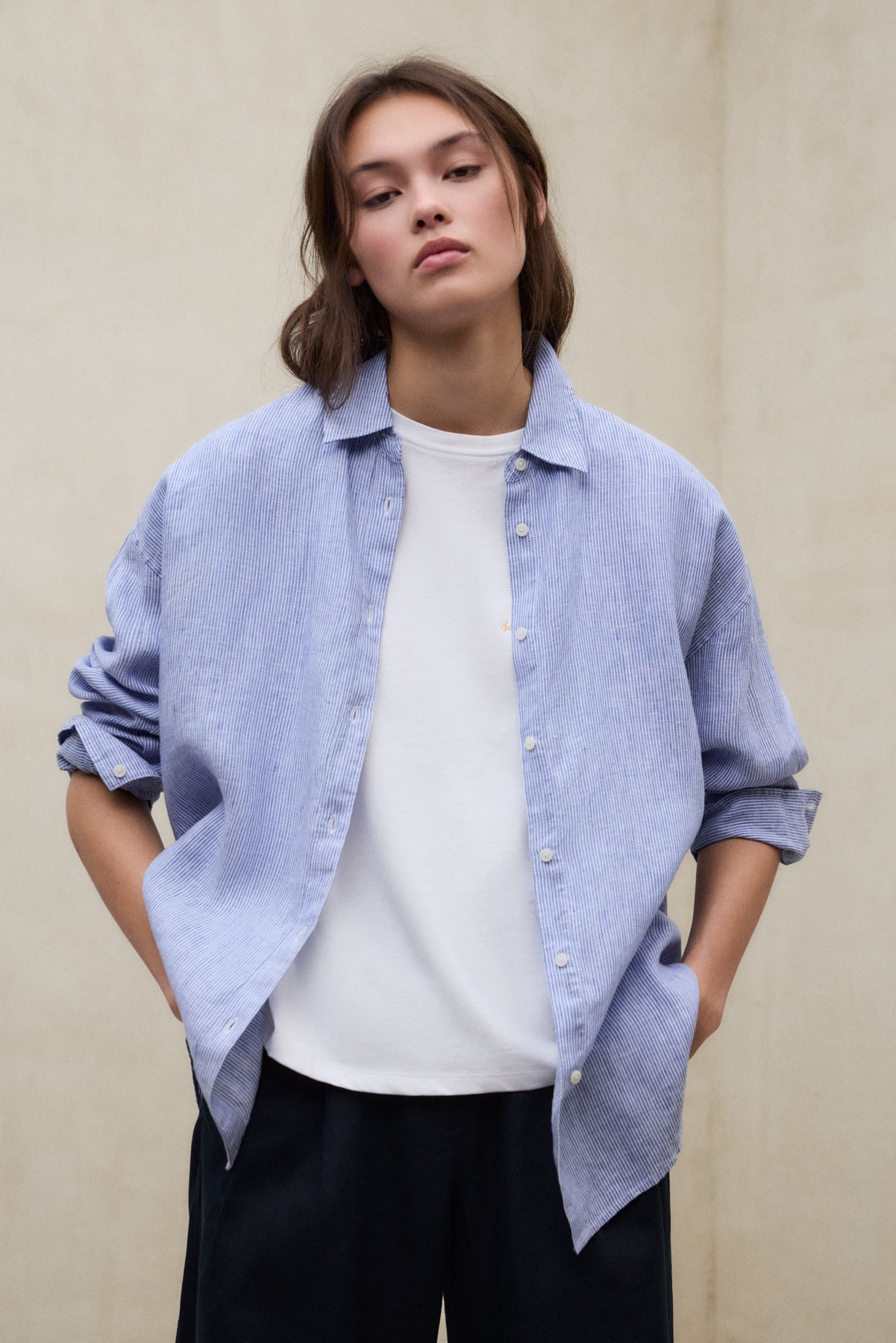 HEMD DARIA BLAU GESTREIFT