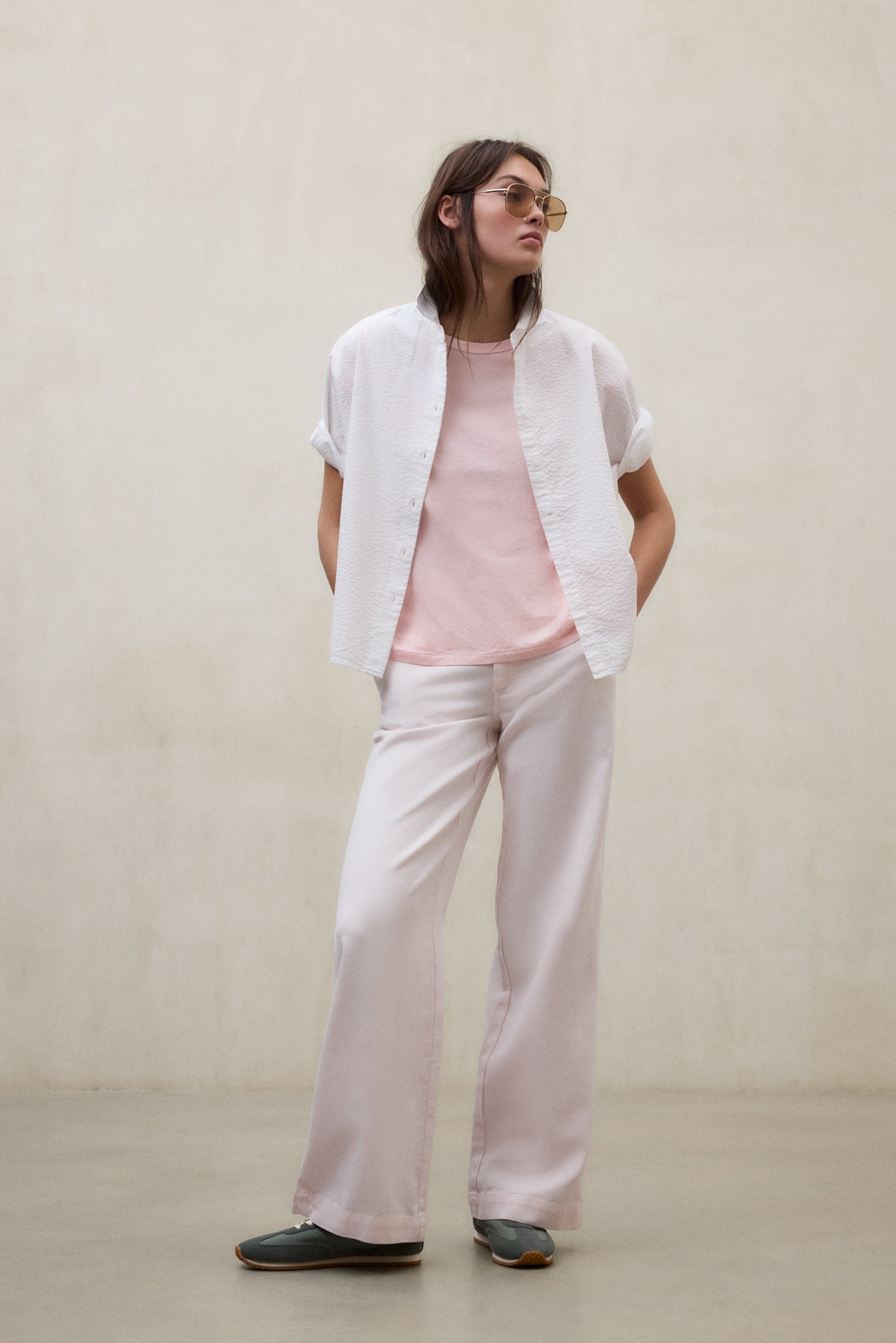 CHEMISE MELANIA EN SEERSUCKER BLANC