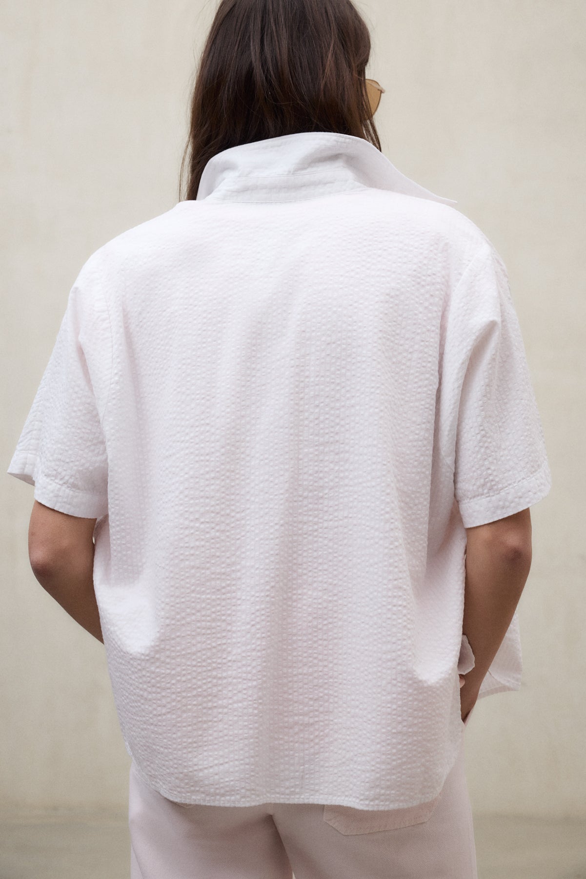 CHEMISE MELANIA EN SEERSUCKER BLANC
