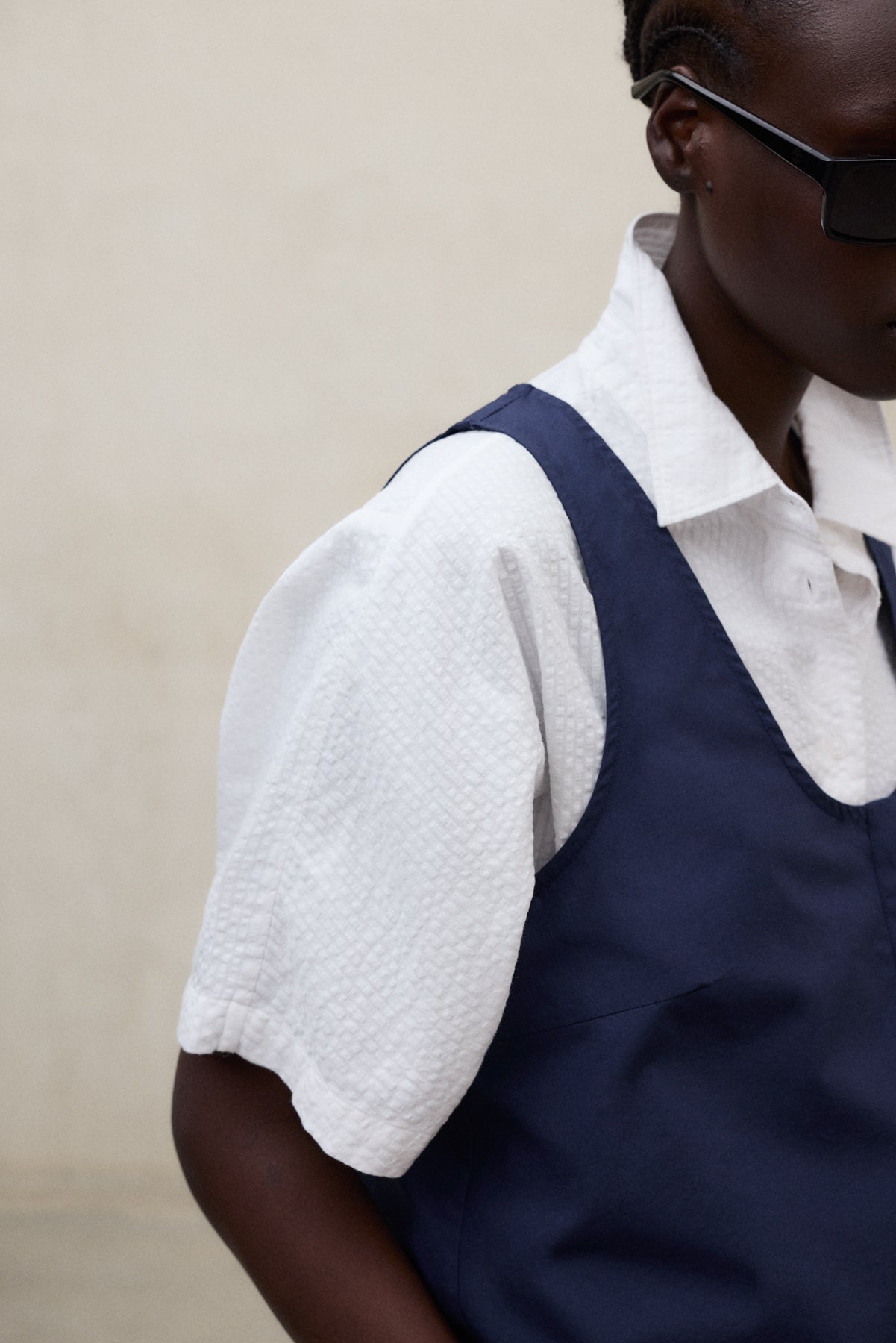 NAVY BLUE RITA SHIRT