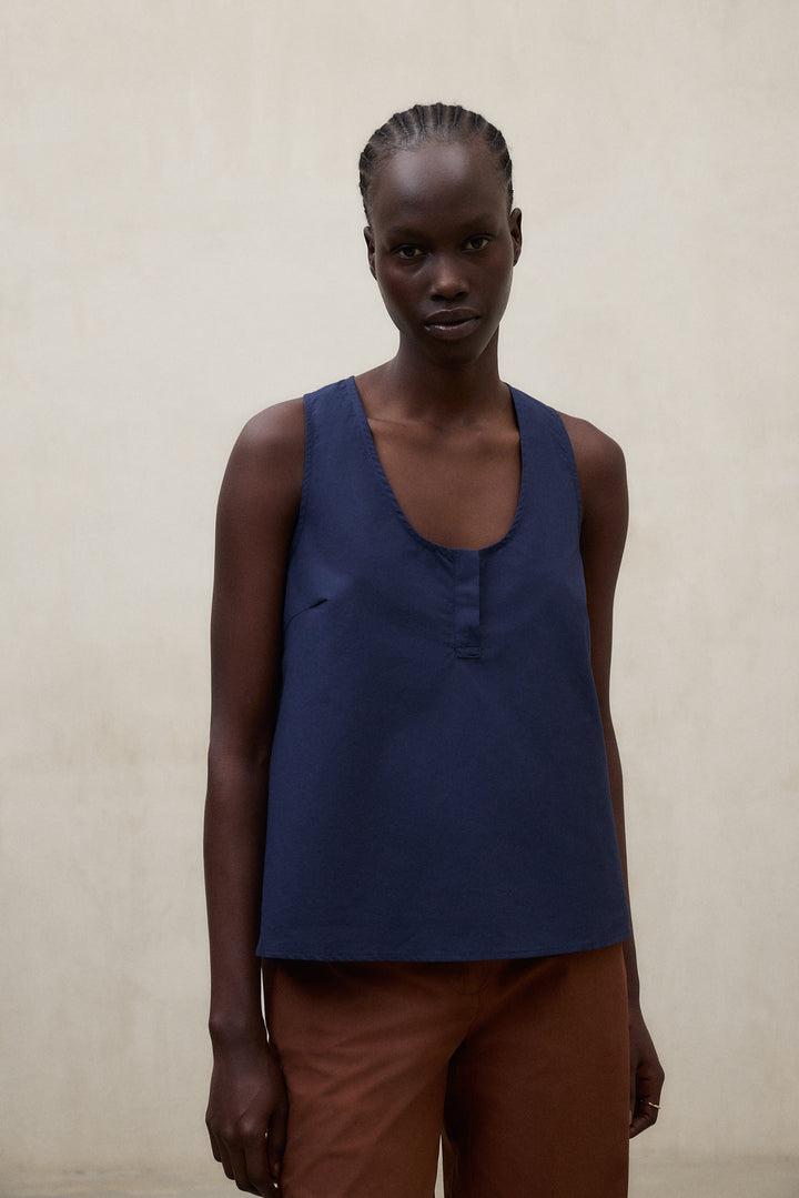 NAVY BLUE RITA SHIRT