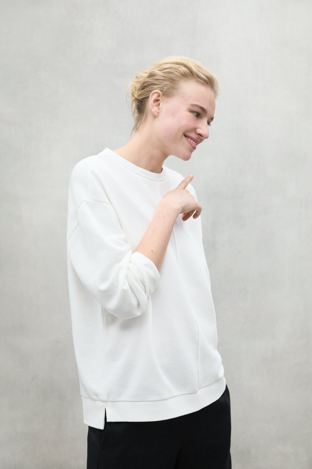 SWEAT-SHIRT ANKARA BLANC