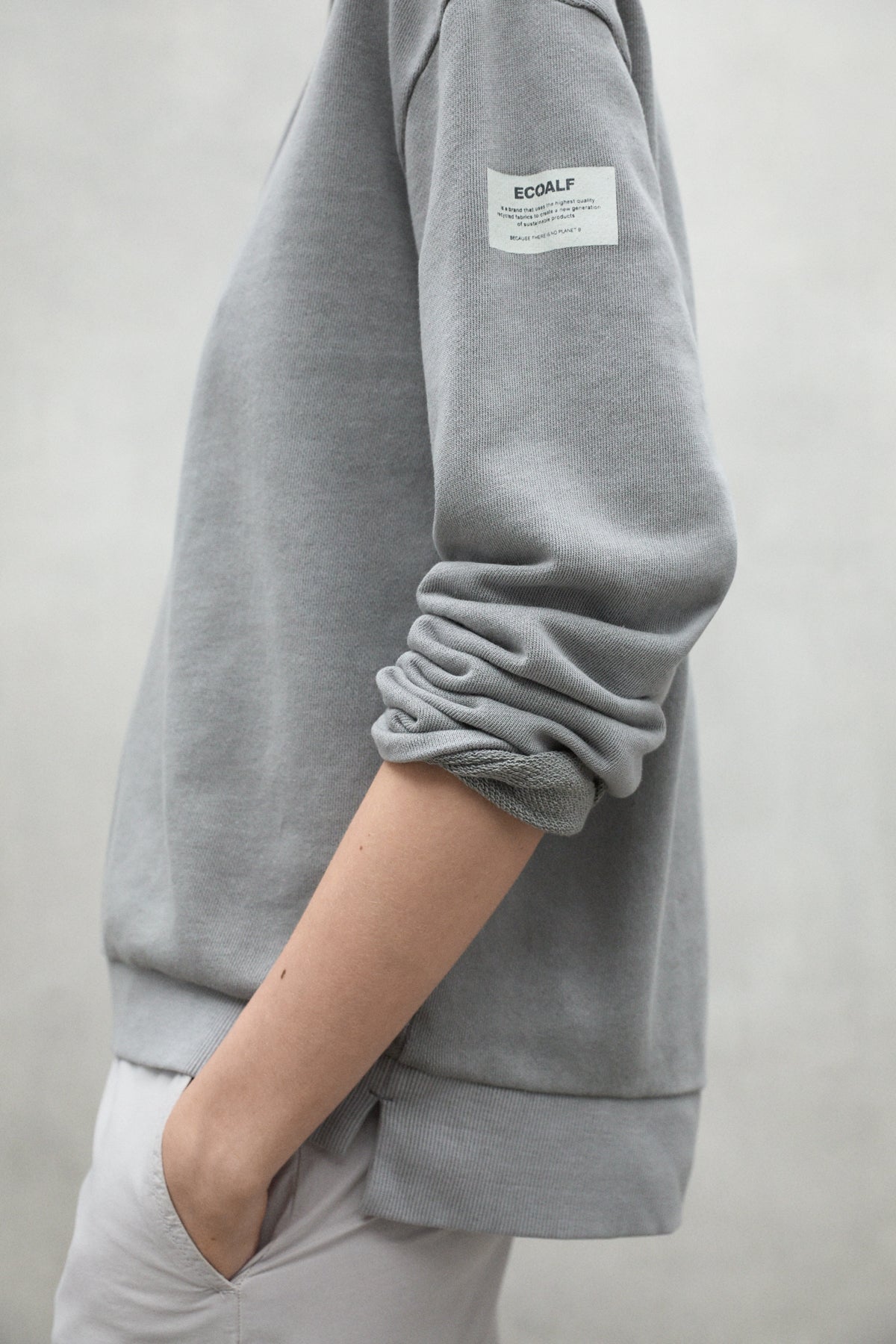 LIGHT GREY ANKARA SWEATSHIRT