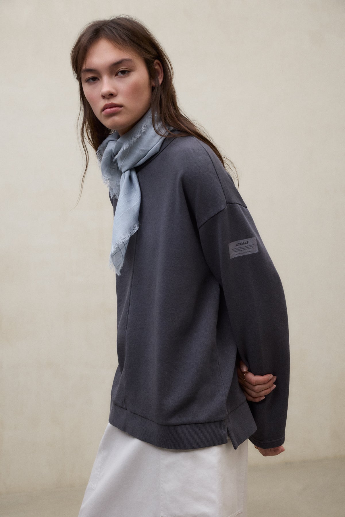 DARK GREY ANKARA SWEATSHIRT