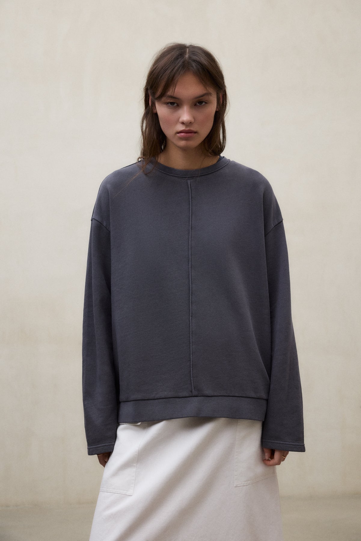 DARK GREY ANKARA SWEATSHIRT