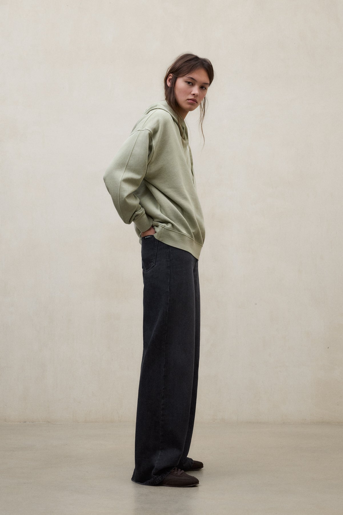 SWEAT-SHIRT BIANCA VERT