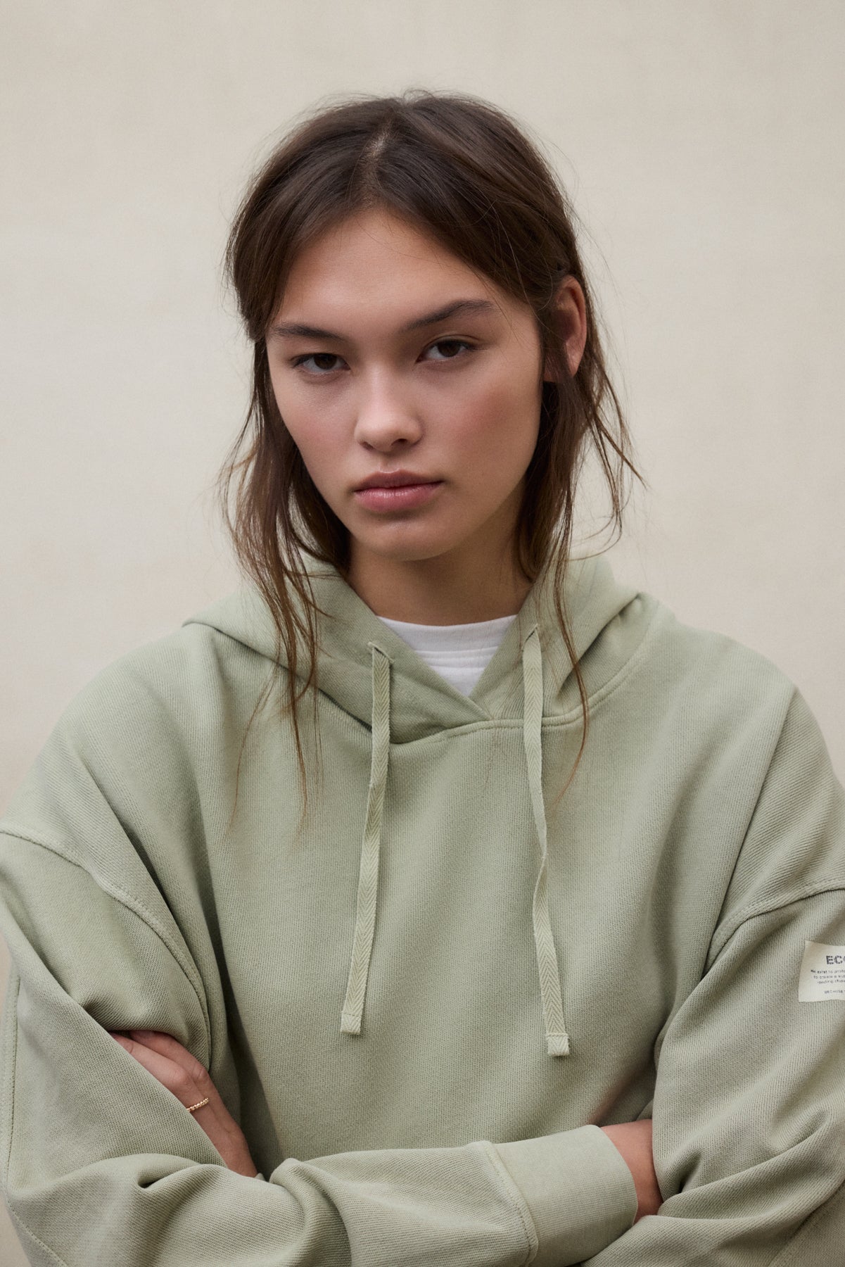 SWEAT-SHIRT BIANCA VERT