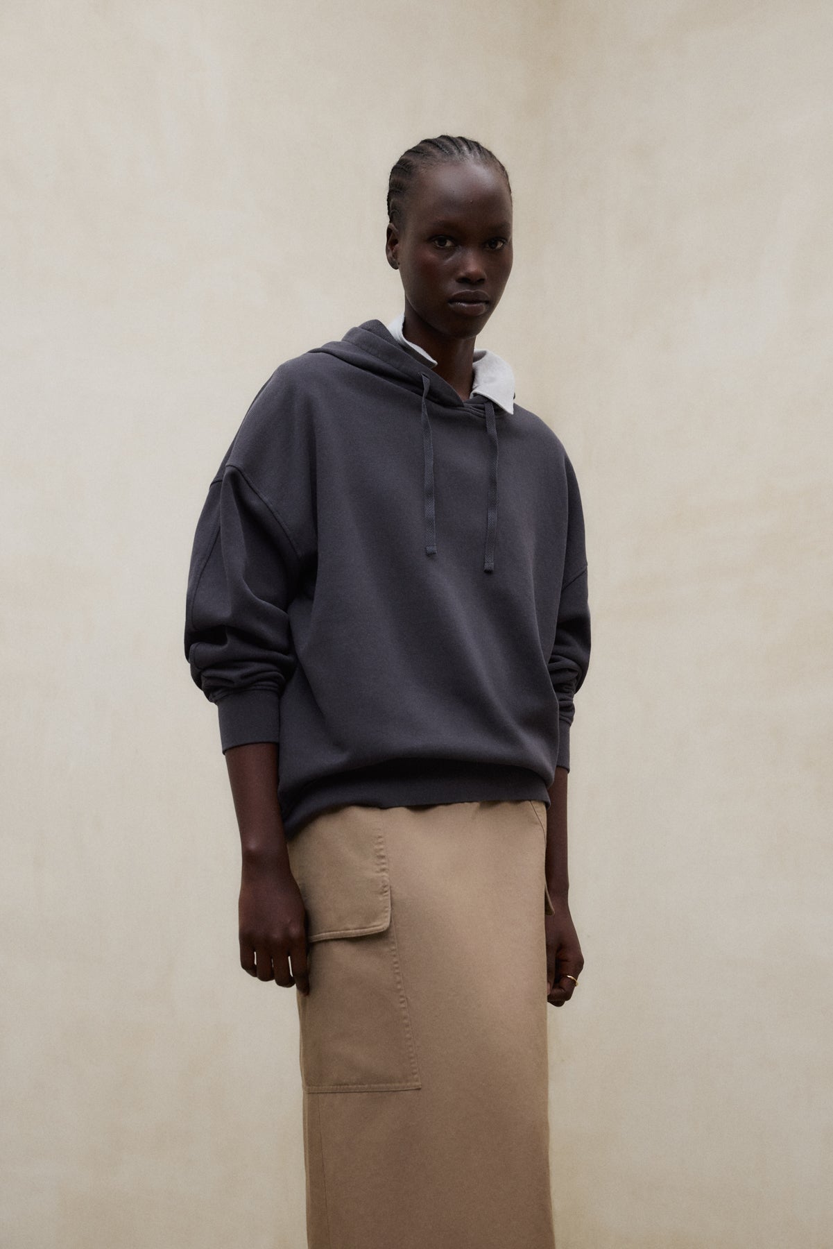 SWEATSHIRT BIANCA DUNKELGRAU