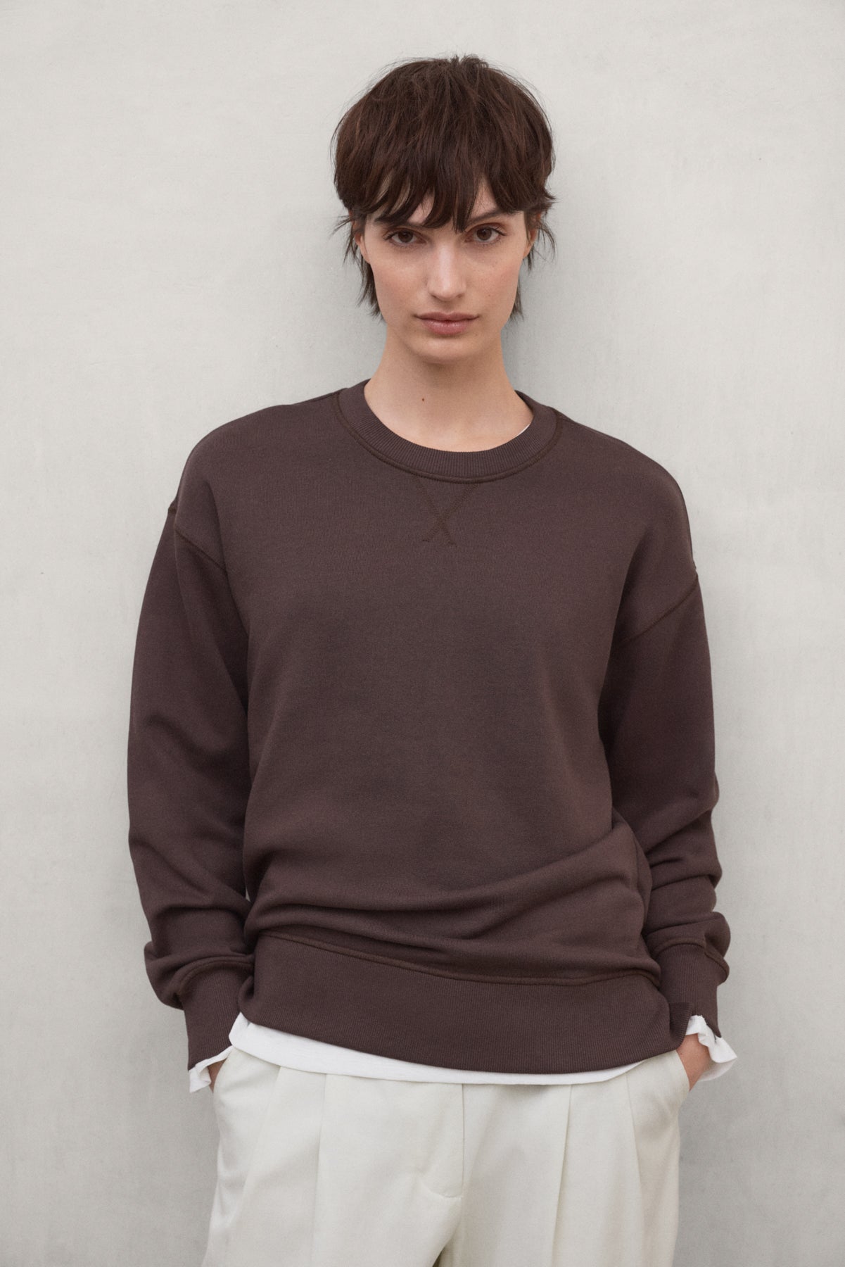 SWEAT-SHIRT STORM MARRON