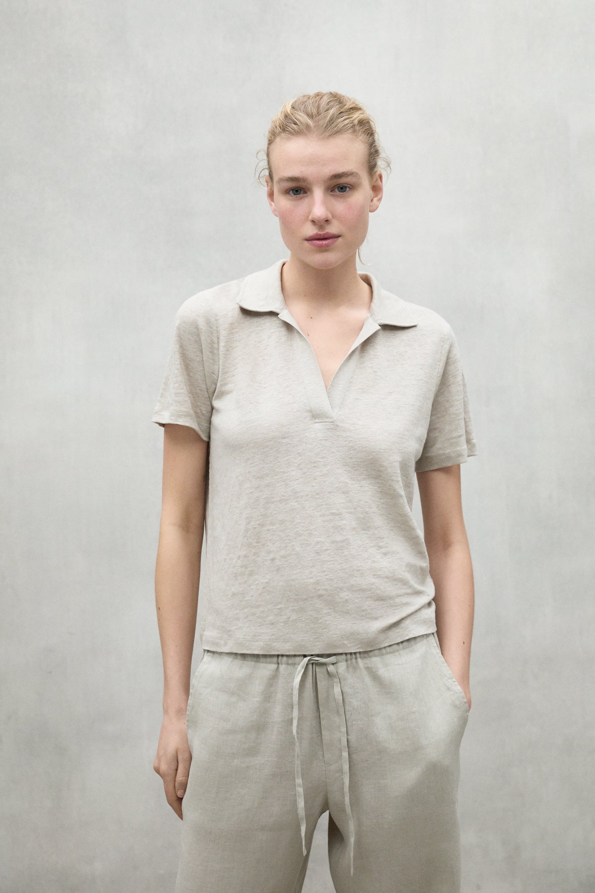 BEIGE TROMS T-SHIRT