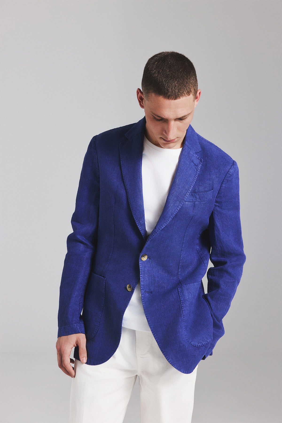 LAPO BLAZER IN BLUE HEMP