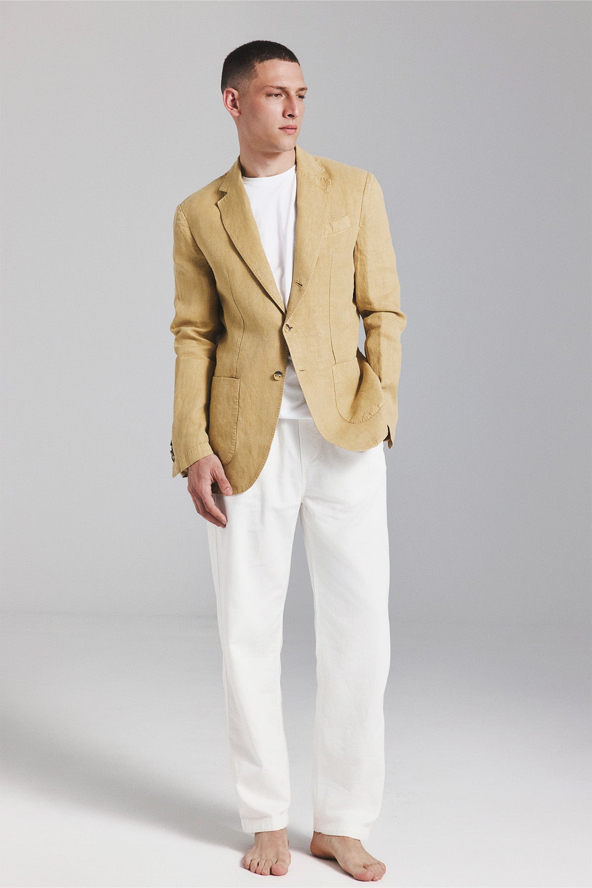BLAZER LAPO EN CHANVRE MARRON