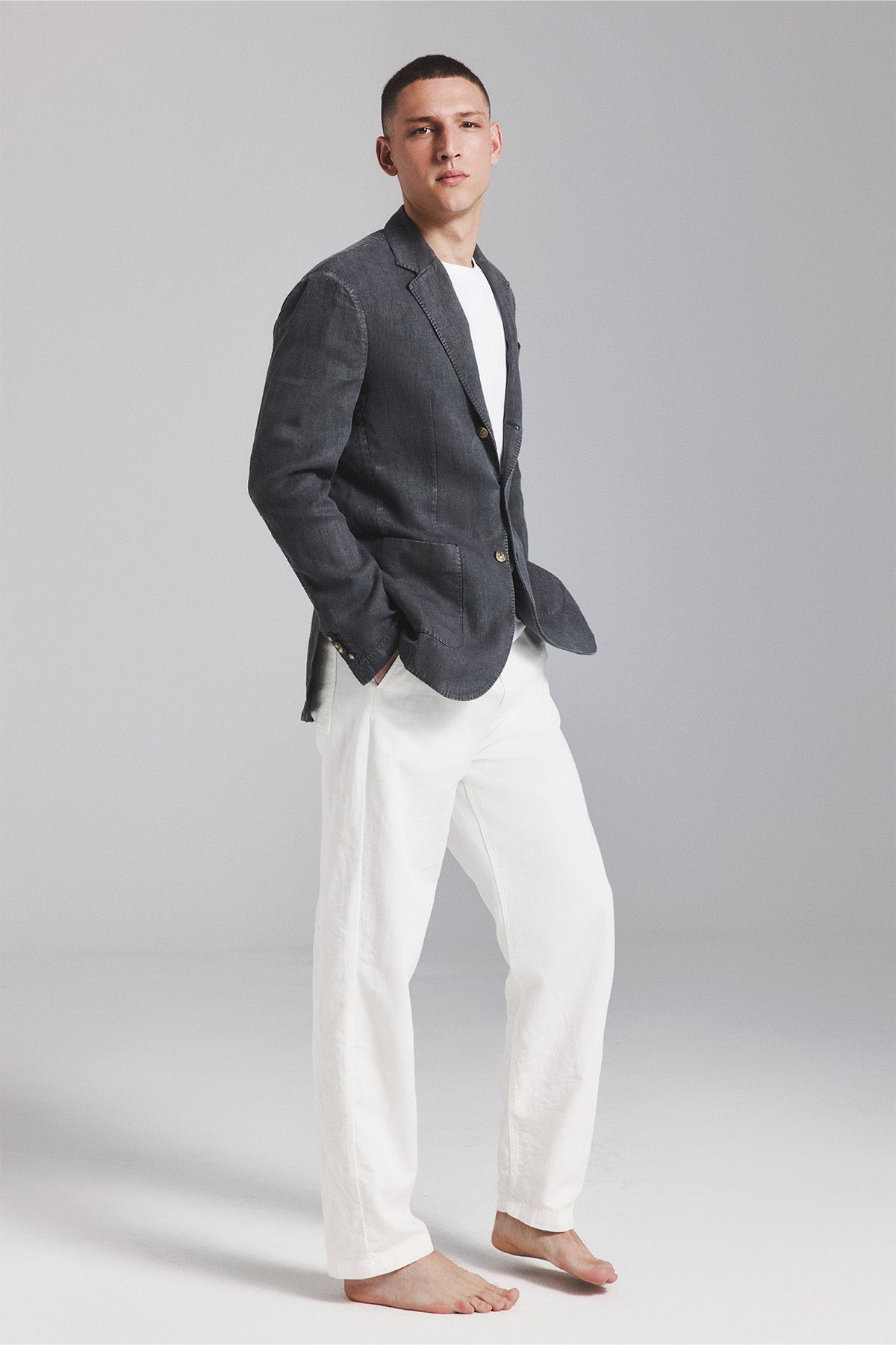 BLAZER LAPO CAÑAMO GRIS OSCURO