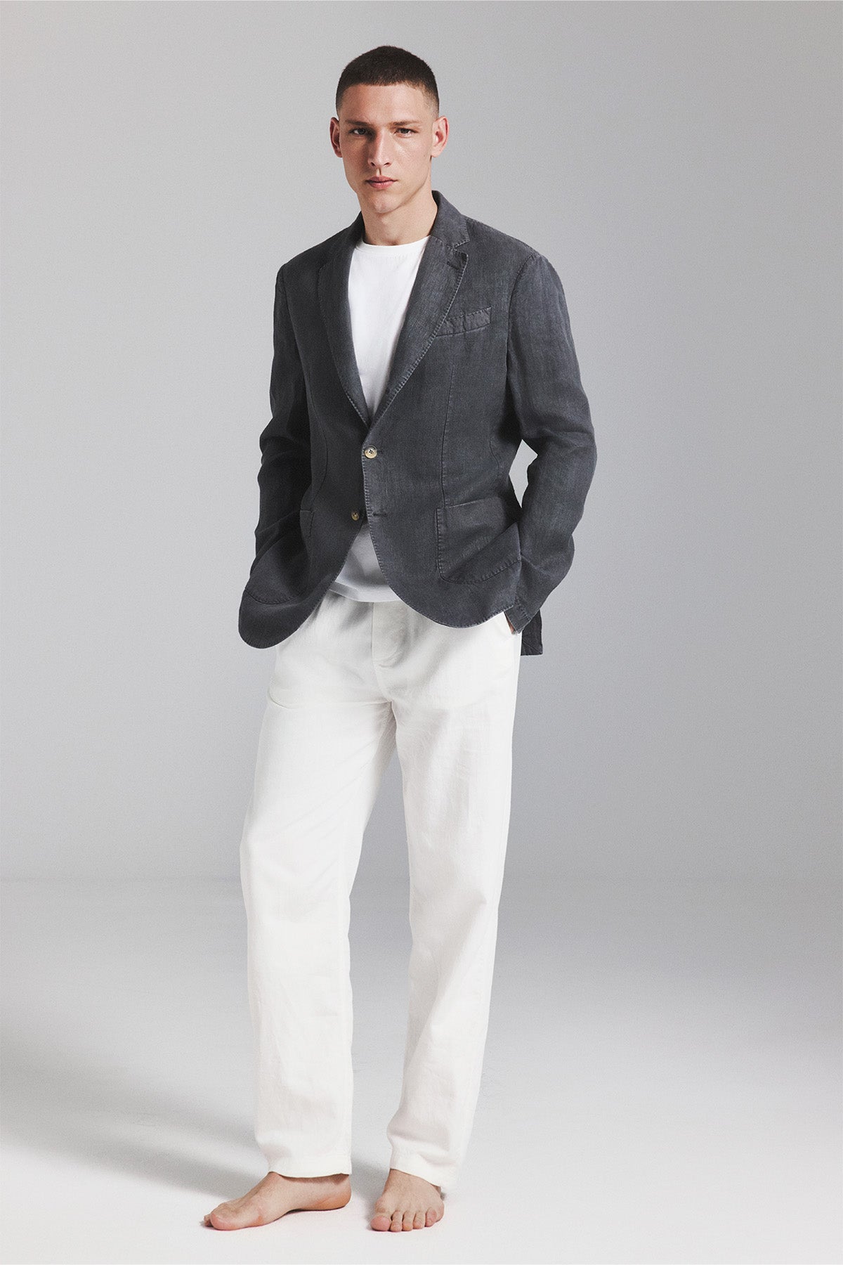 BLAZER LAPO CAÑAMO GRIS OSCURO