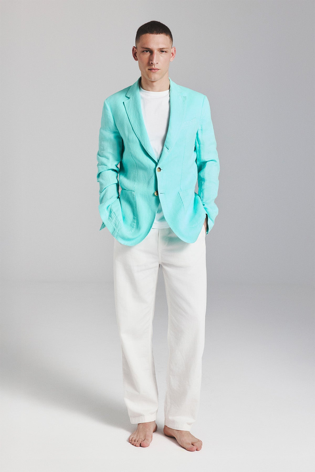 BLAZER LAPO CAÑAMO TURQUESA
