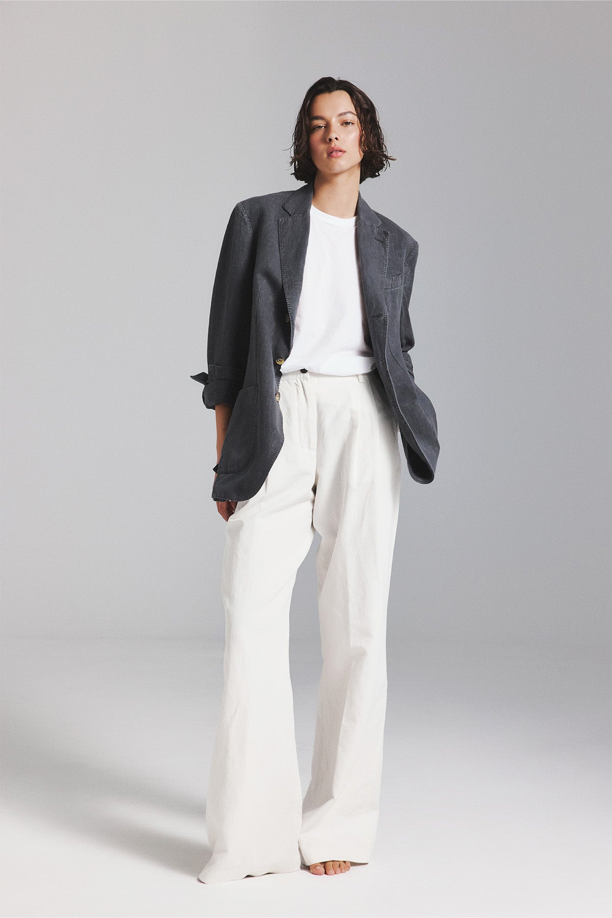 BLAZER LAPO CAÑAMO GRIS OSCURO