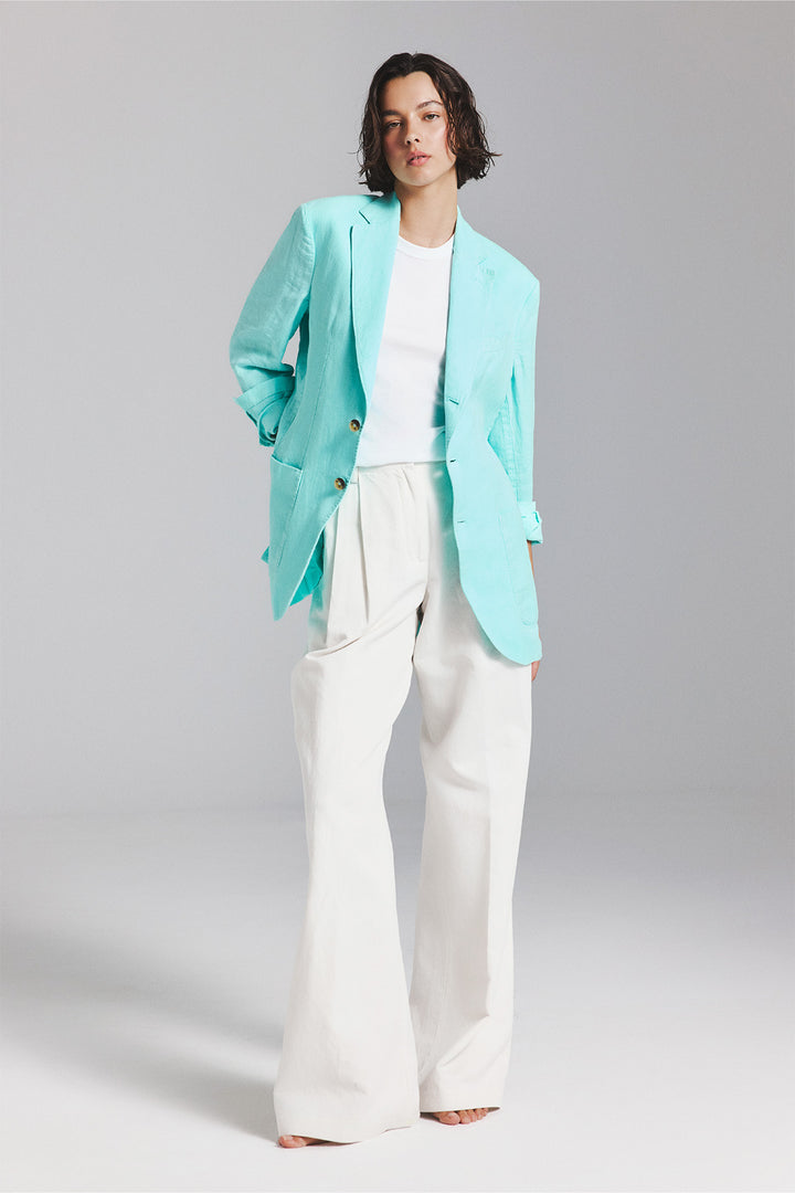 BLAZER LAPO CAÑAMO TURQUESA