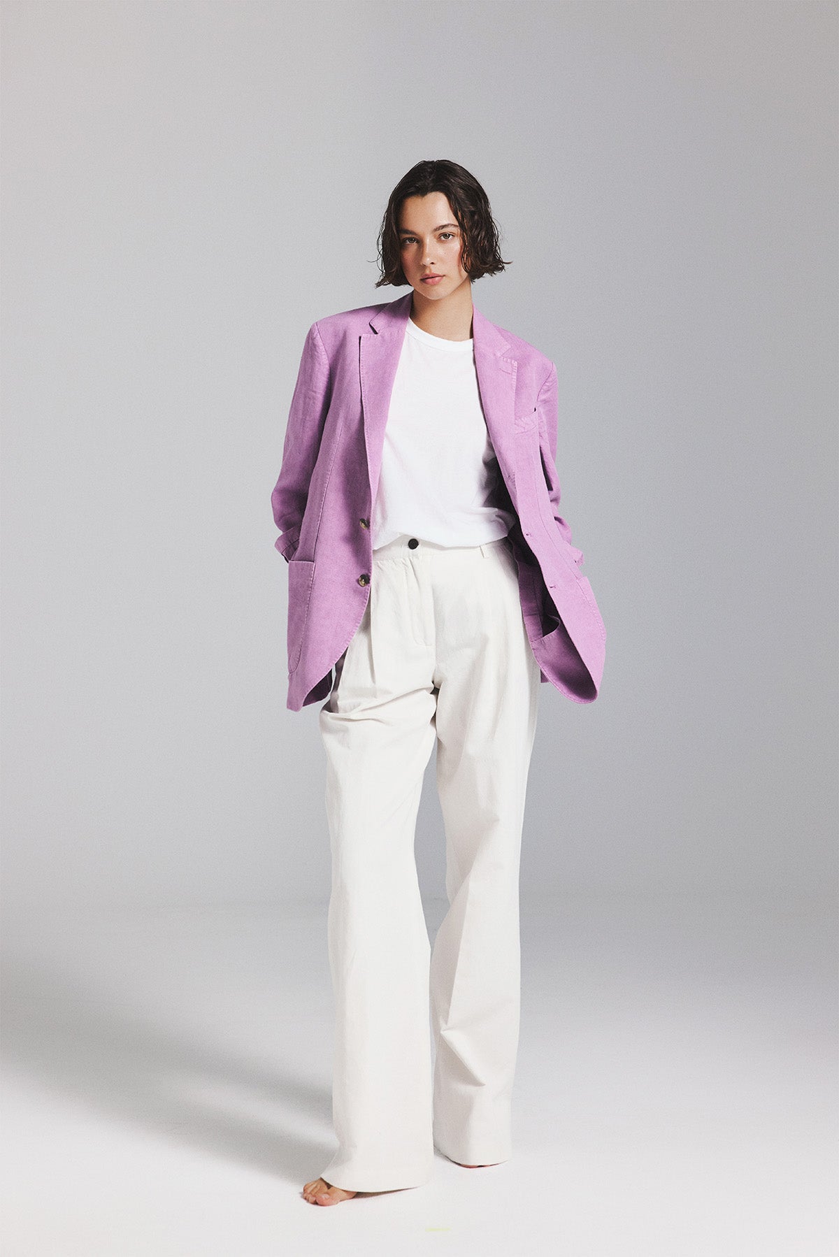 BLAZER LAPO CAÑAMO LAVANDA